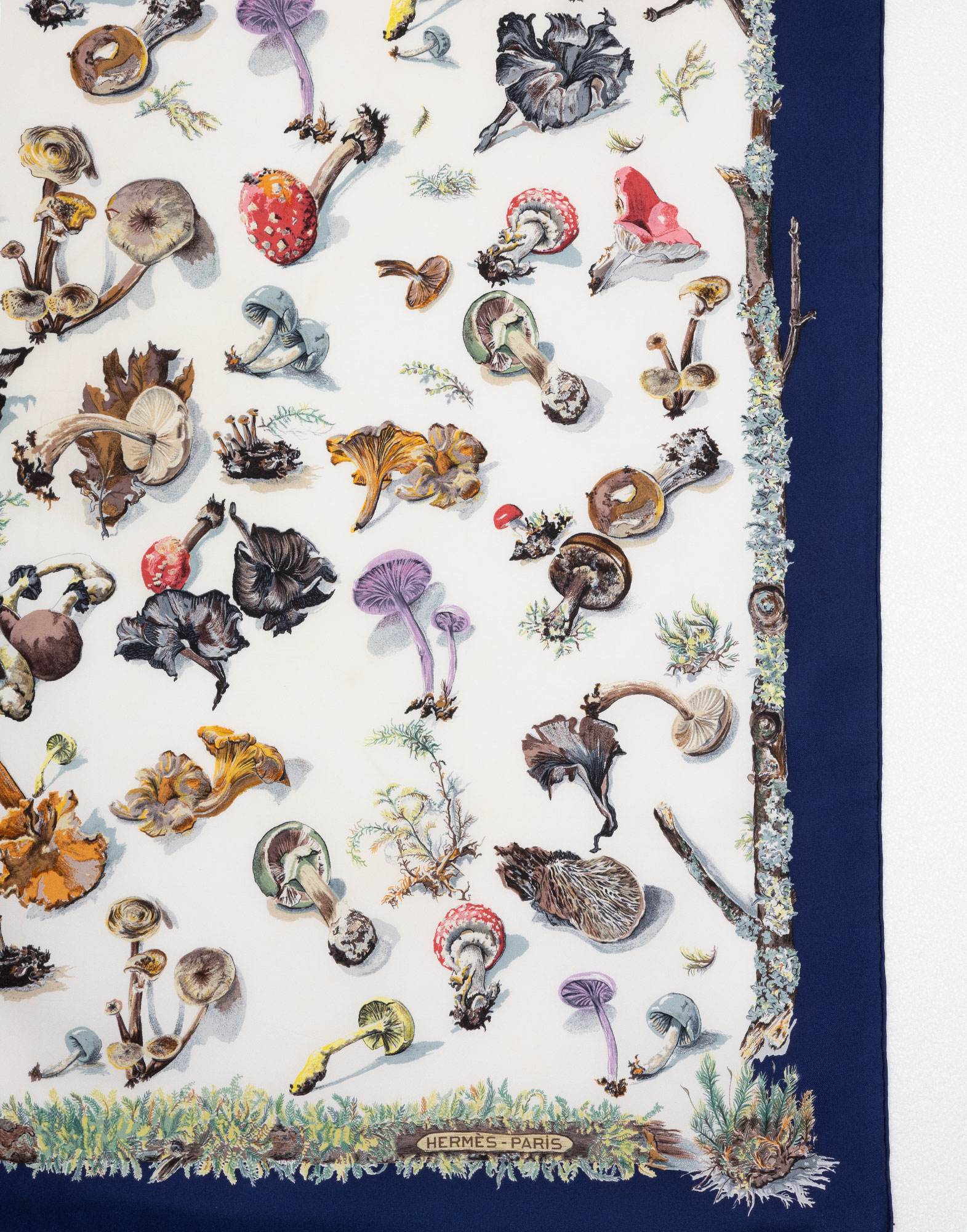 Hermes - 'Champignons' 80s silk scarf - Image 2