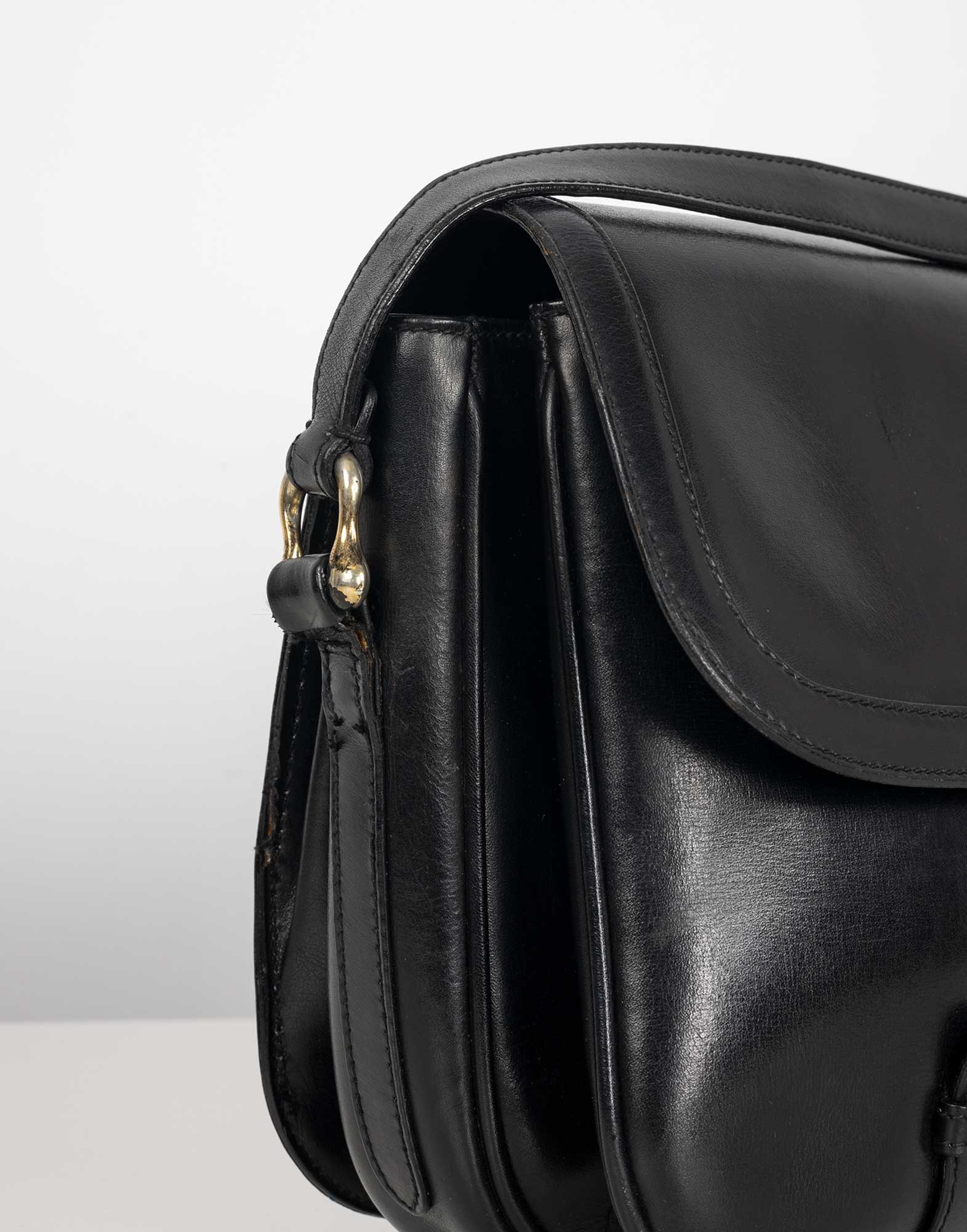 Gucci - Borsa nera a cartella anni '80 - immagine 7