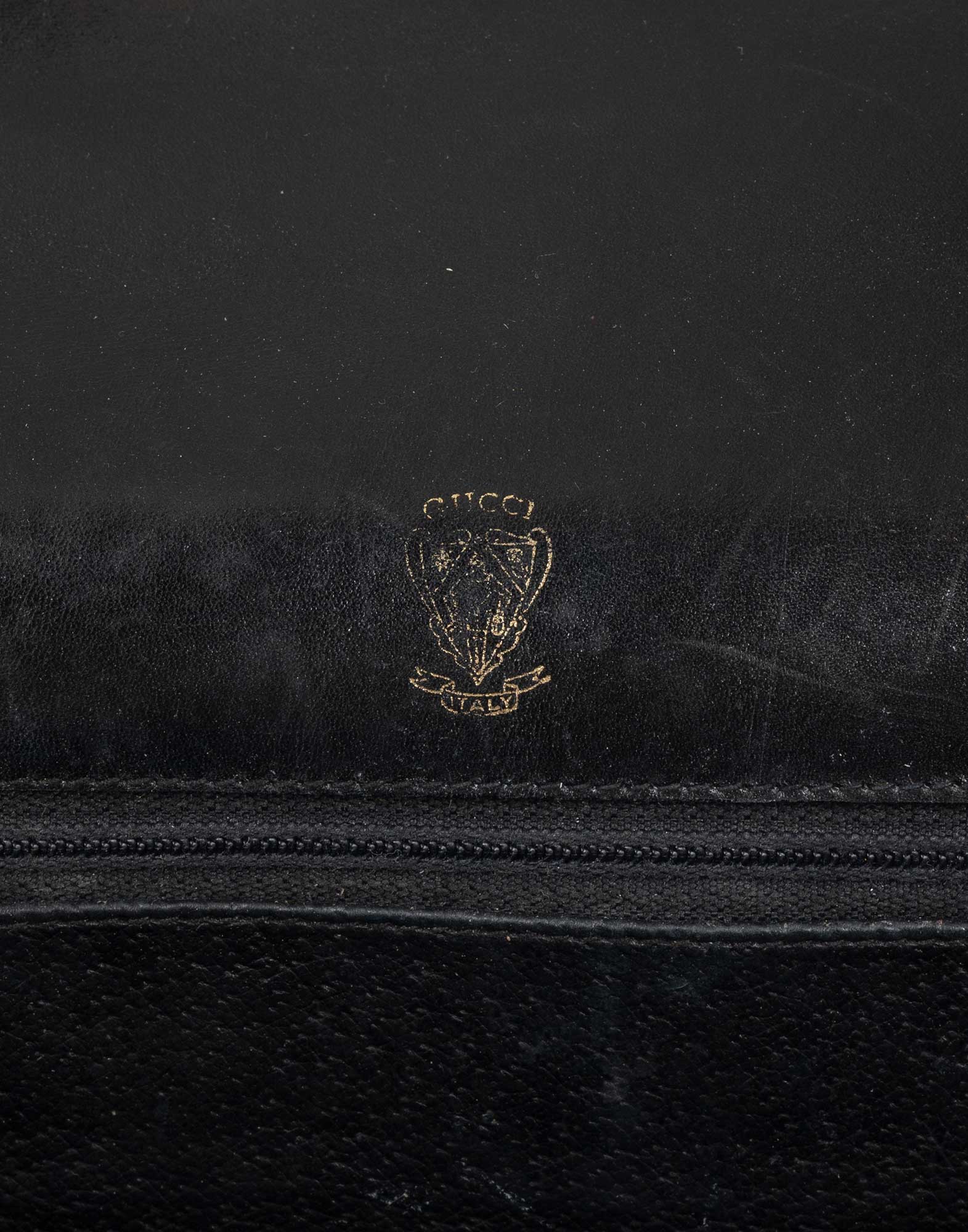 Gucci - Borsa nera a cartella anni '80 - immagine 9