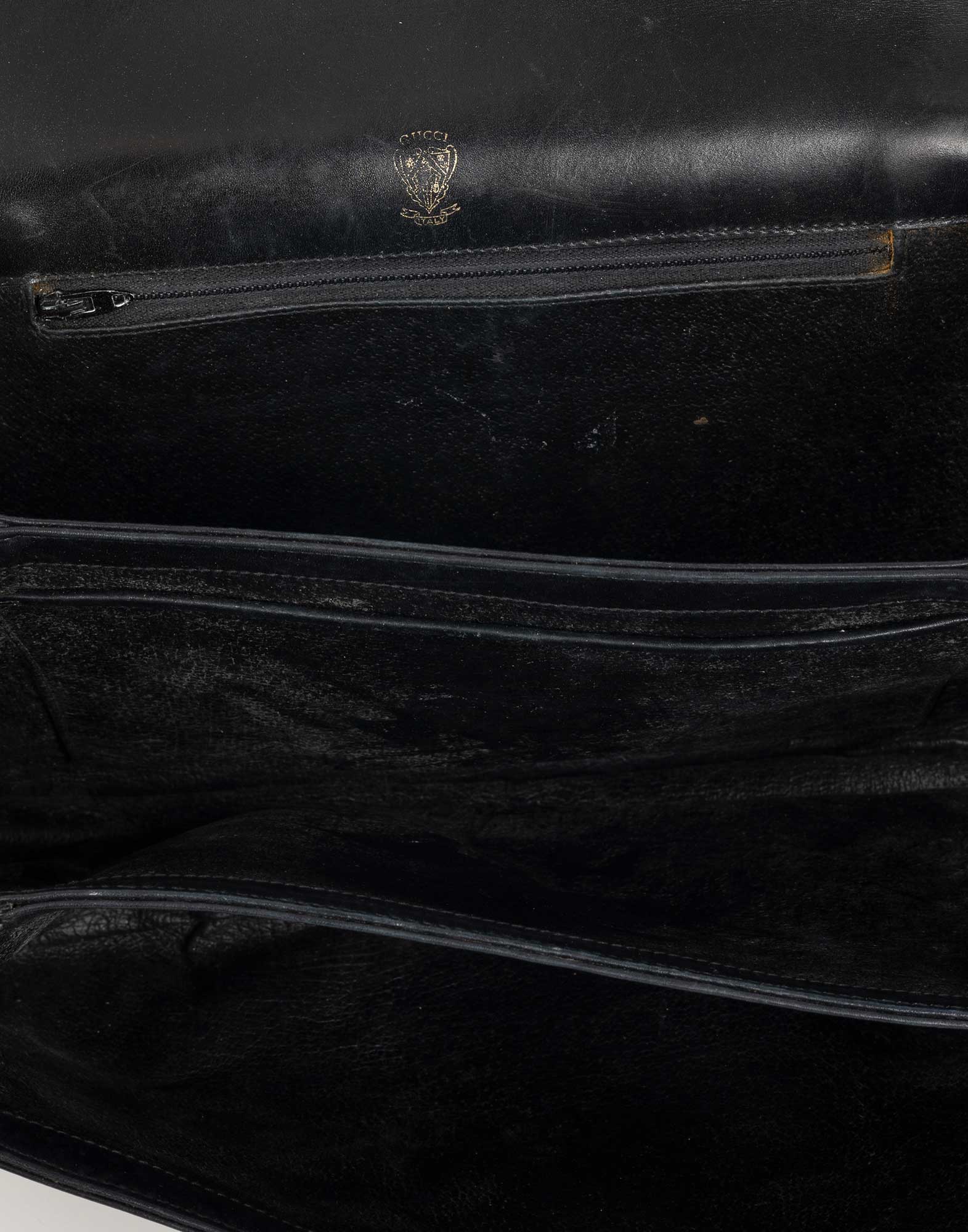 Gucci - Borsa nera a cartella anni '80 - immagine 10