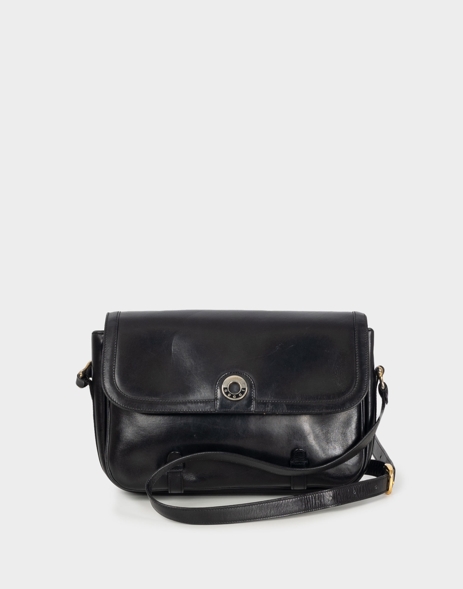 Gucci - Borsa nera a cartella anni '80