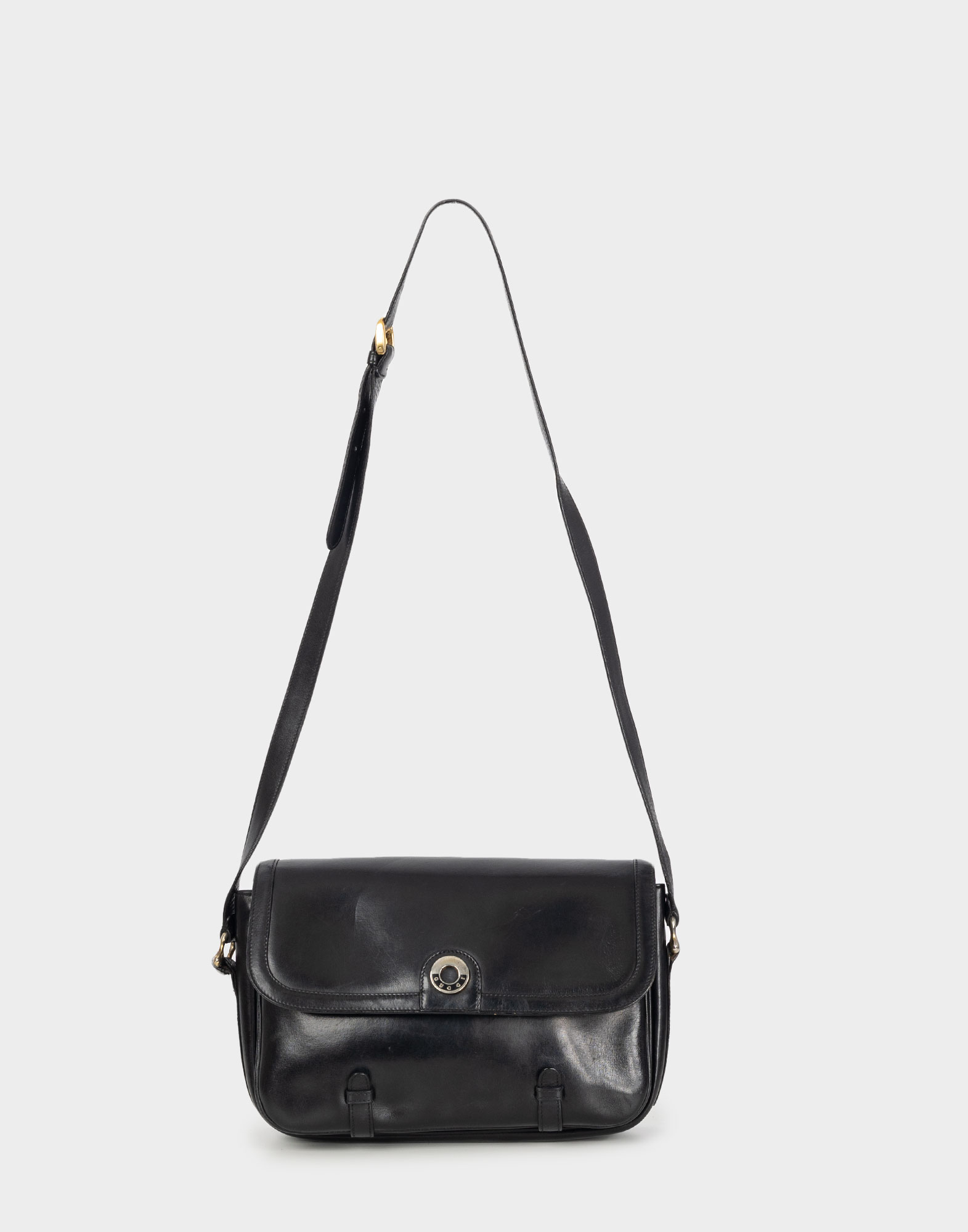 Gucci - Borsa nera a cartella anni '80 - immagine 2