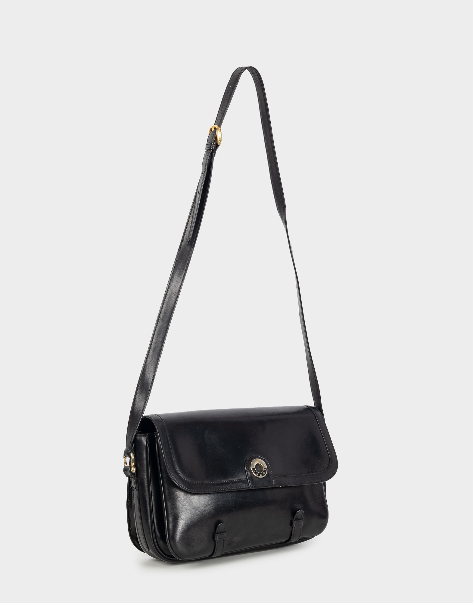 Gucci - Borsa nera a cartella anni '80 - immagine 4
