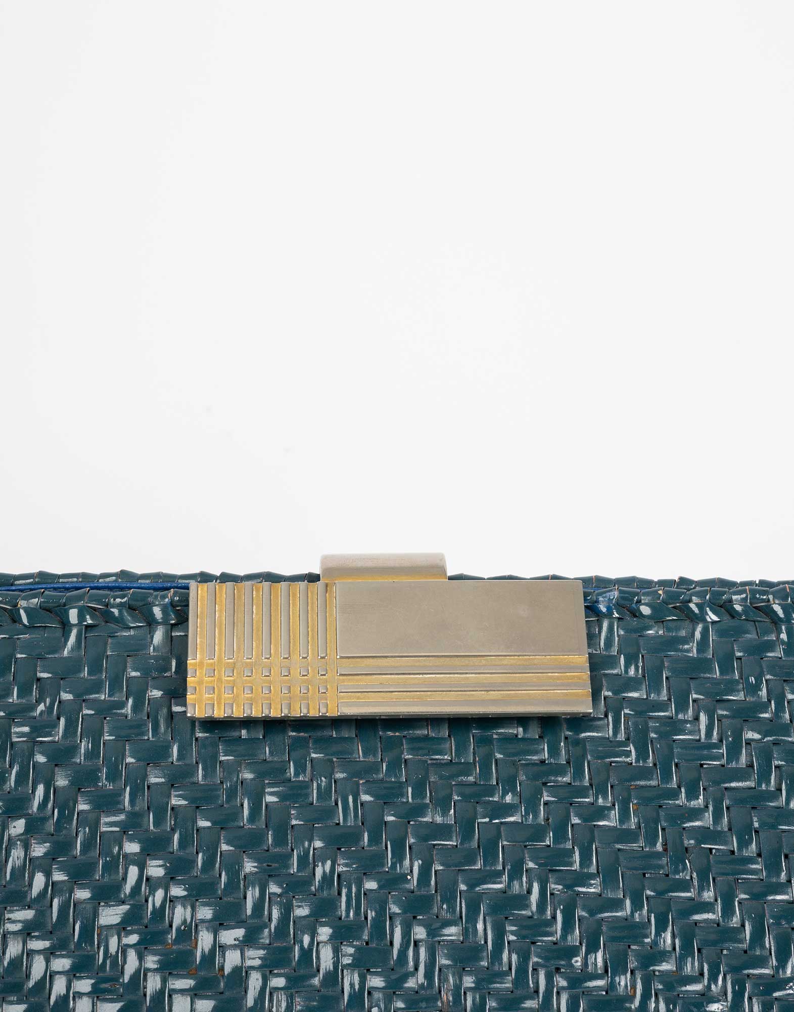 Rodo - Blue 80s wicker bag - Image 6