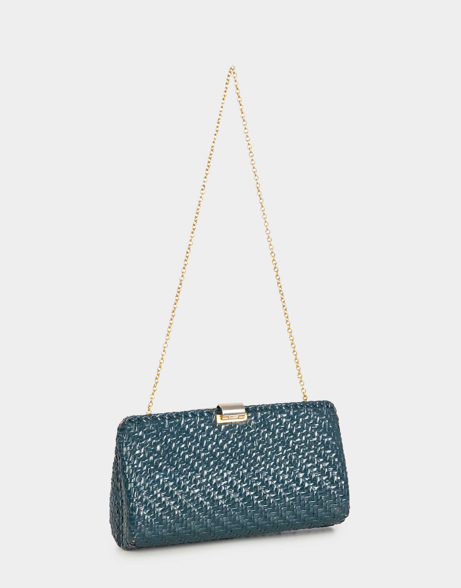 Rodo - Blue 80s wicker bag - Image 3