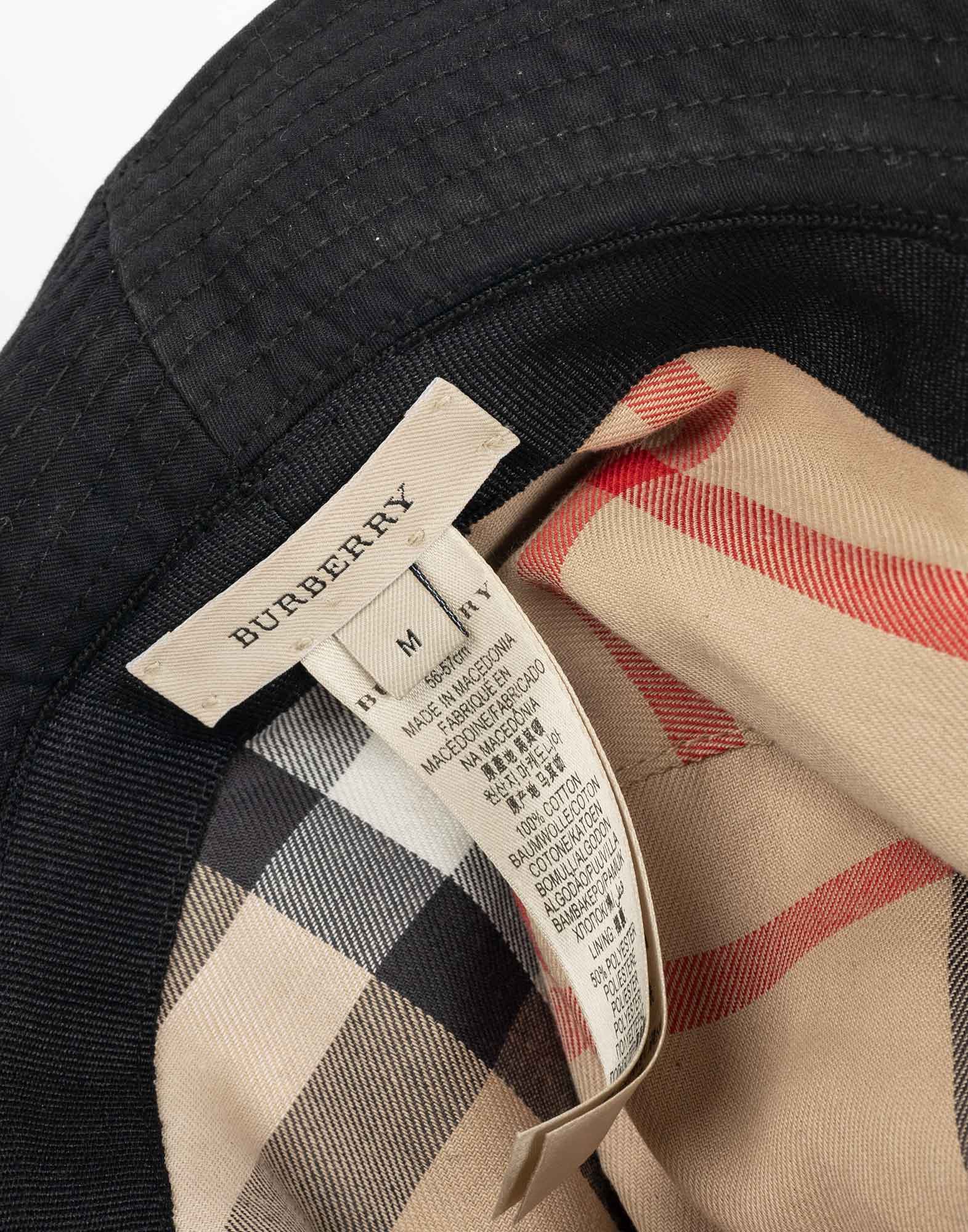 Burberry - Cappello nero in cotone - immagine 4