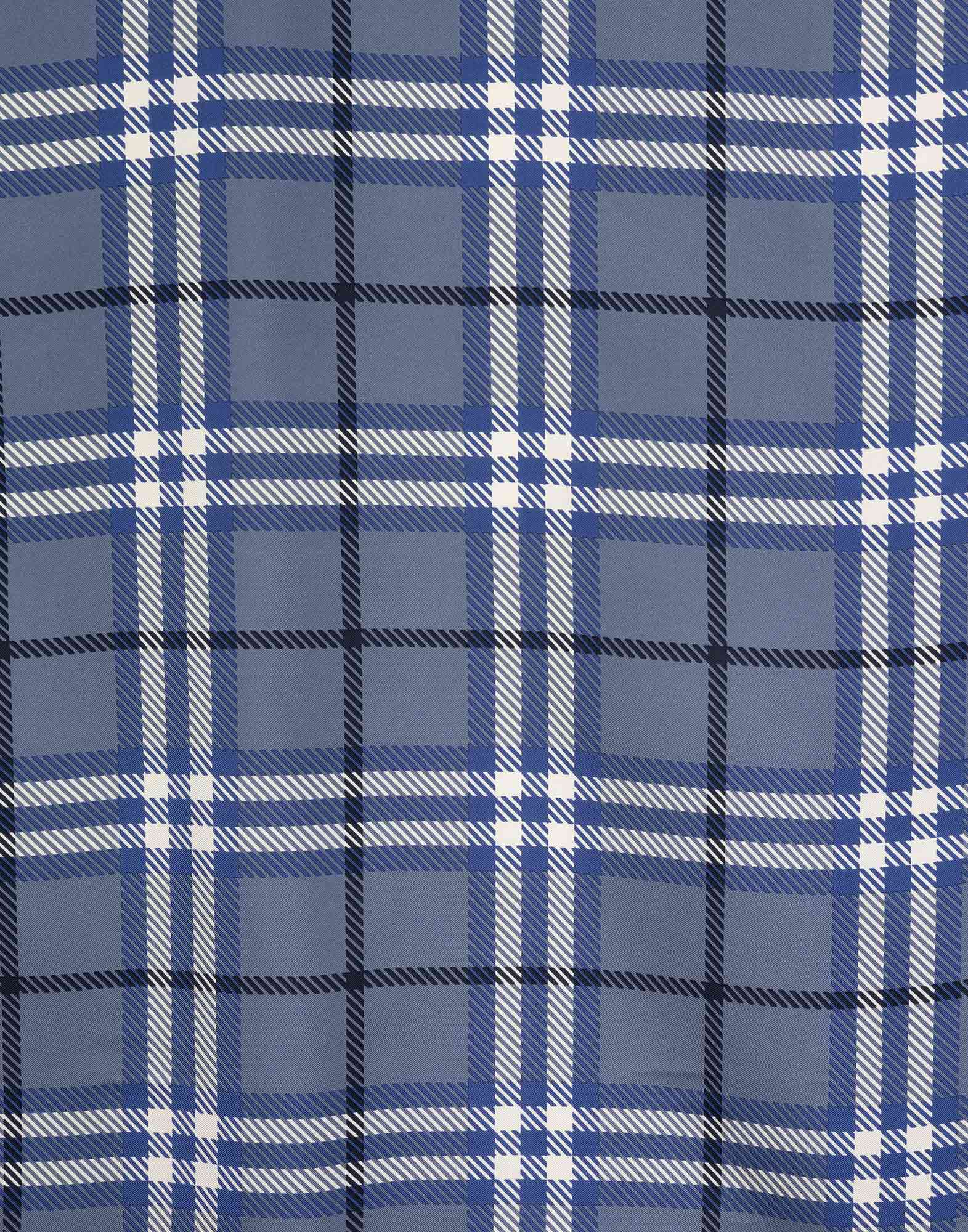 Burberry - Foulard fantasia check blu - immagine 2