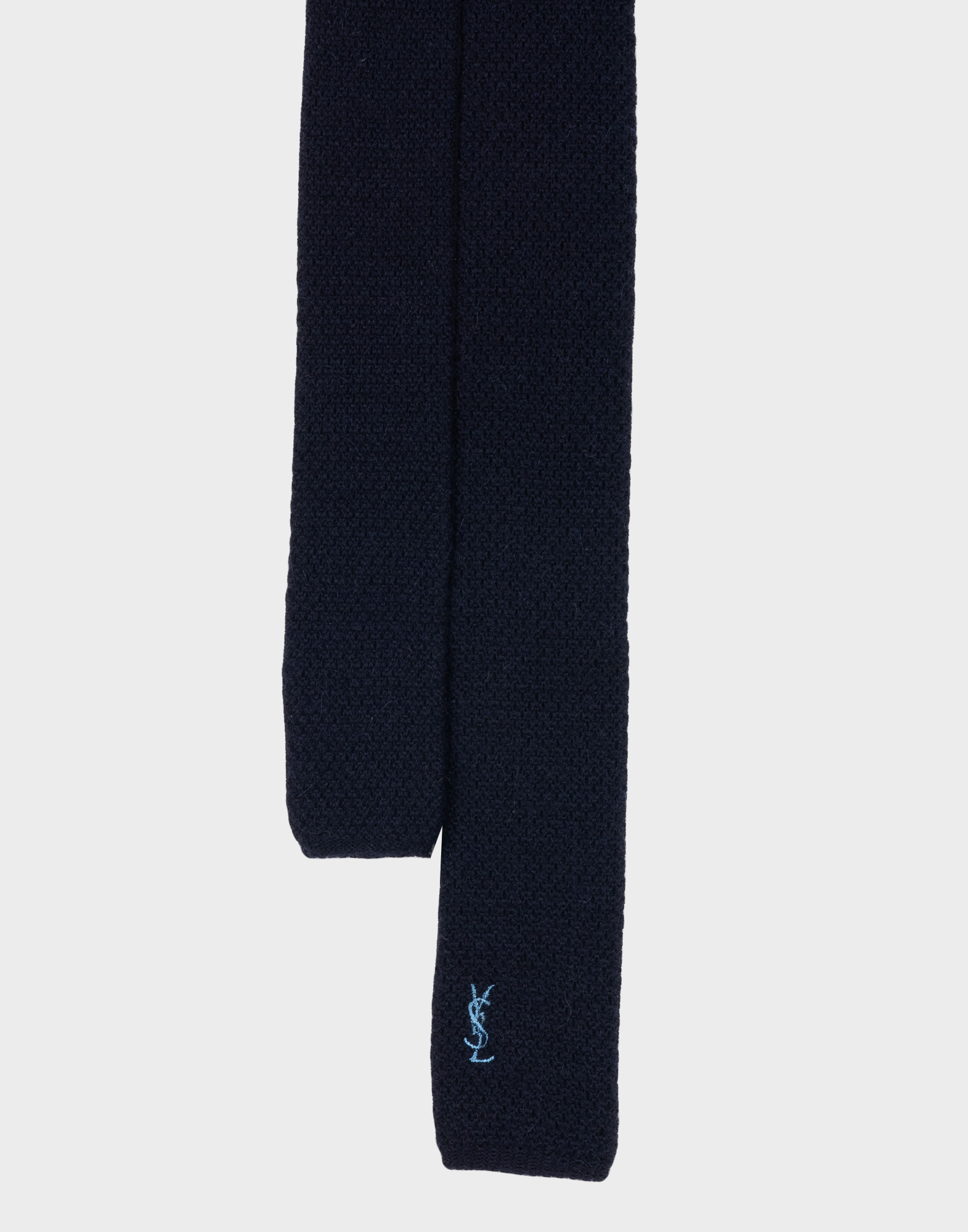 Yves Saint Laurent - Cravatta blu in lana anni '80 - immagine 2