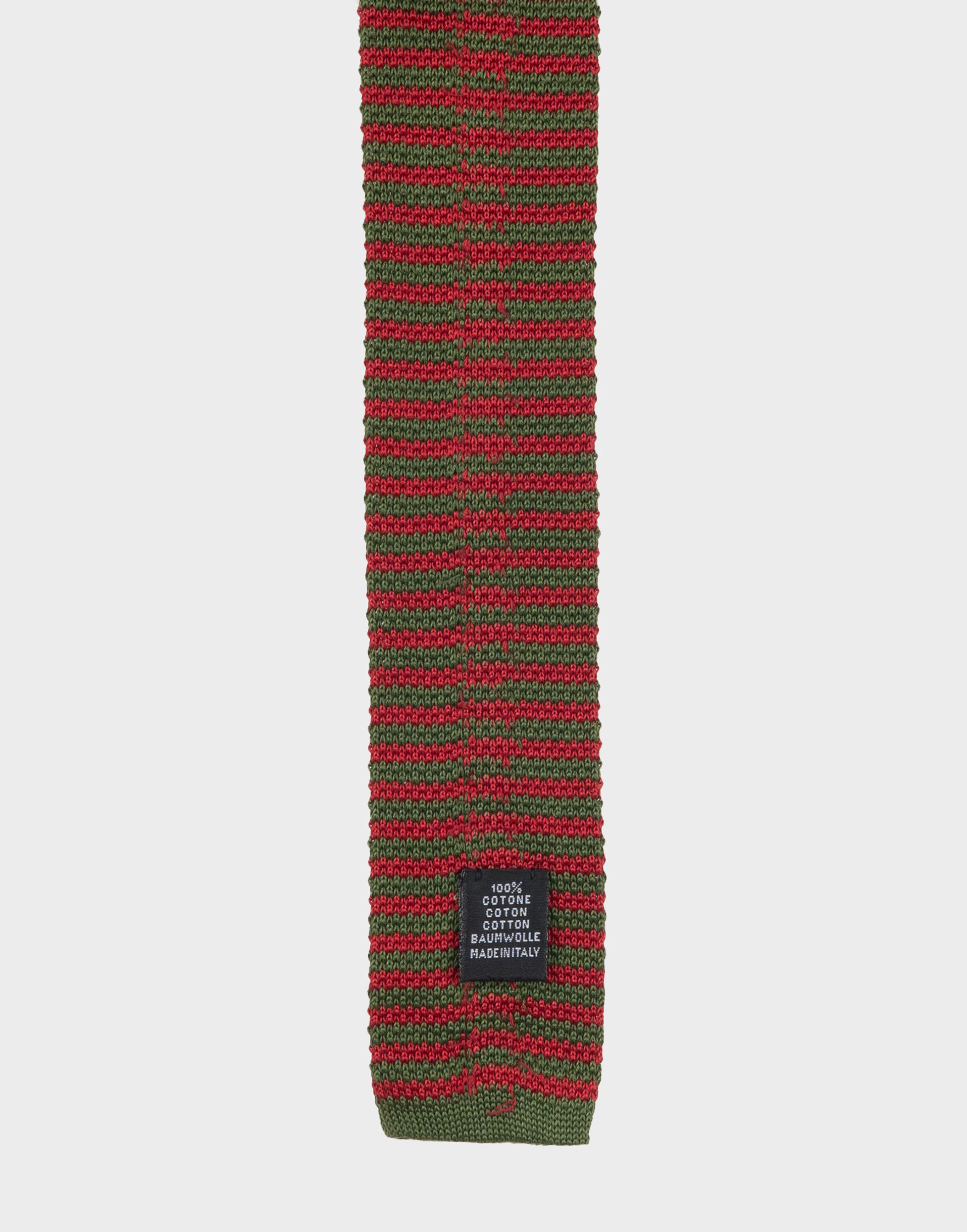 Yves Saint Laurent - Red and green 80s wool tie - Image 5