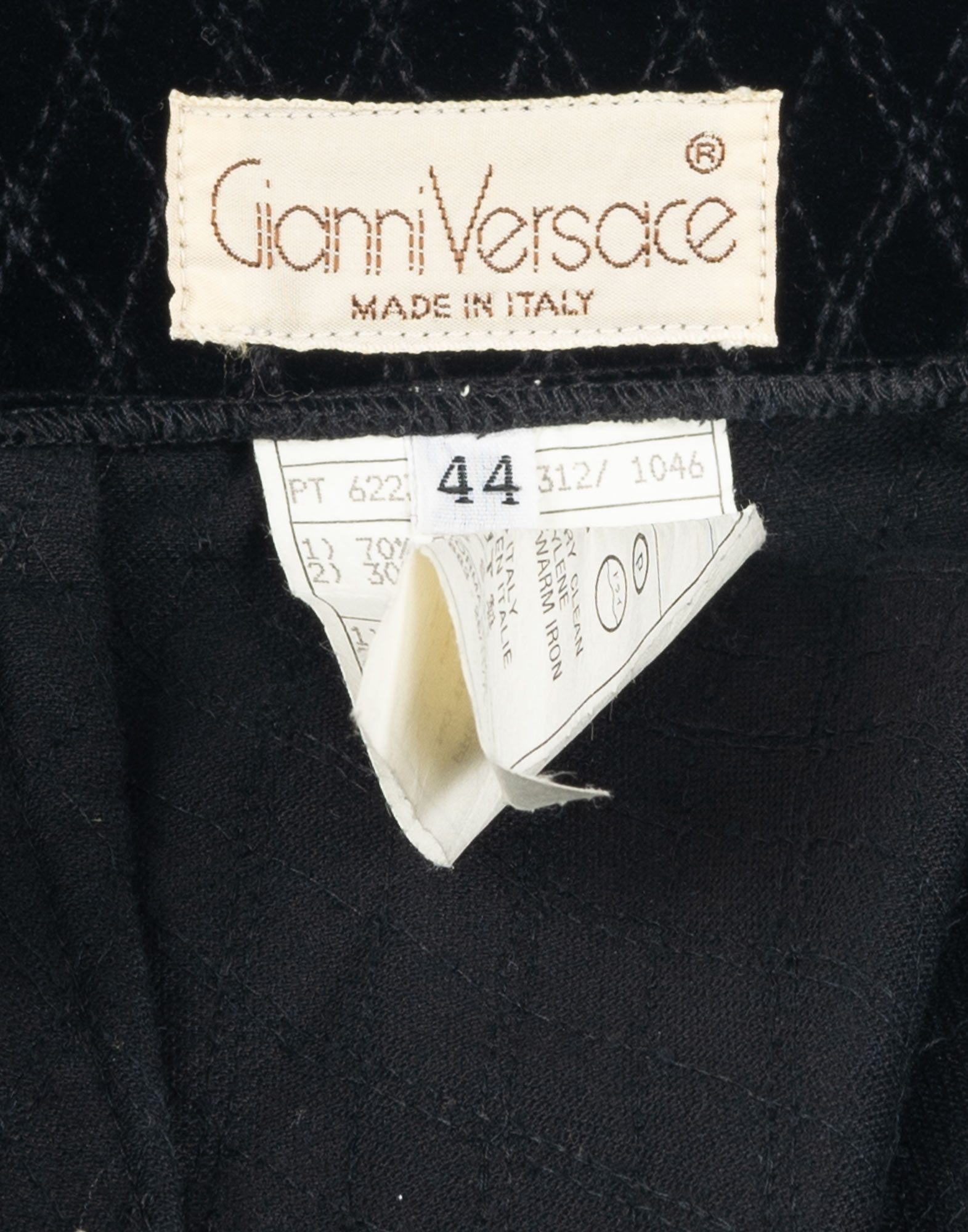 Gianni Versace - Gonna in velluto nera anni '80 - immagine 3