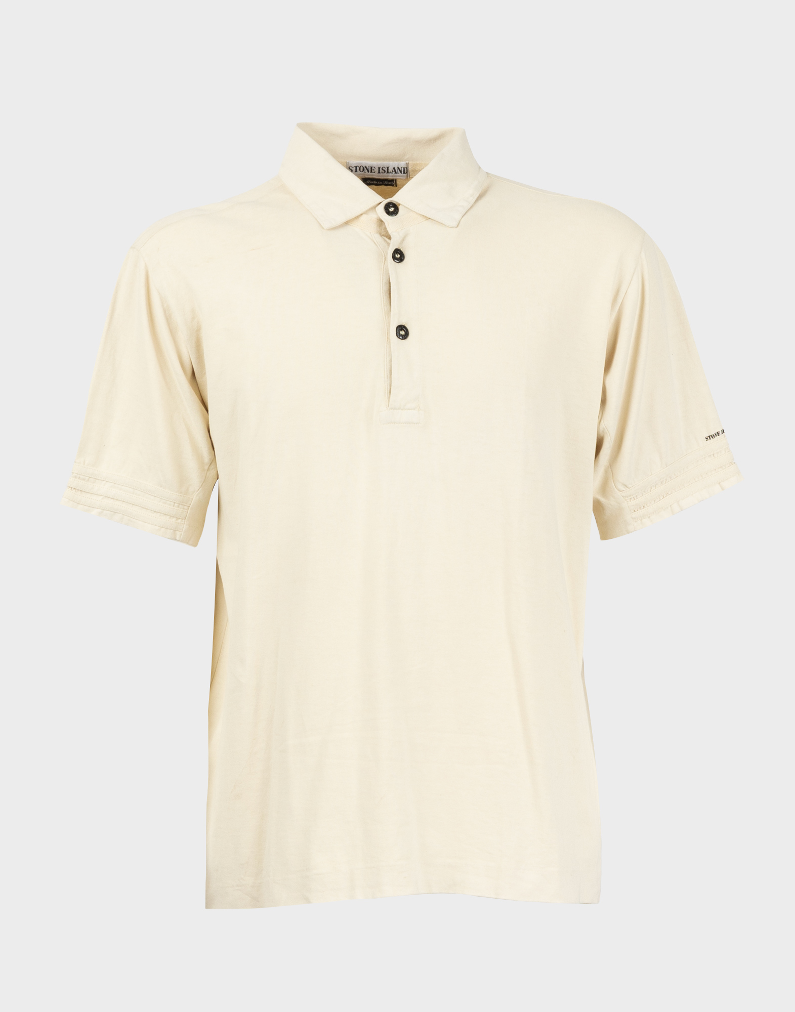 polo beige con colletto da uomo