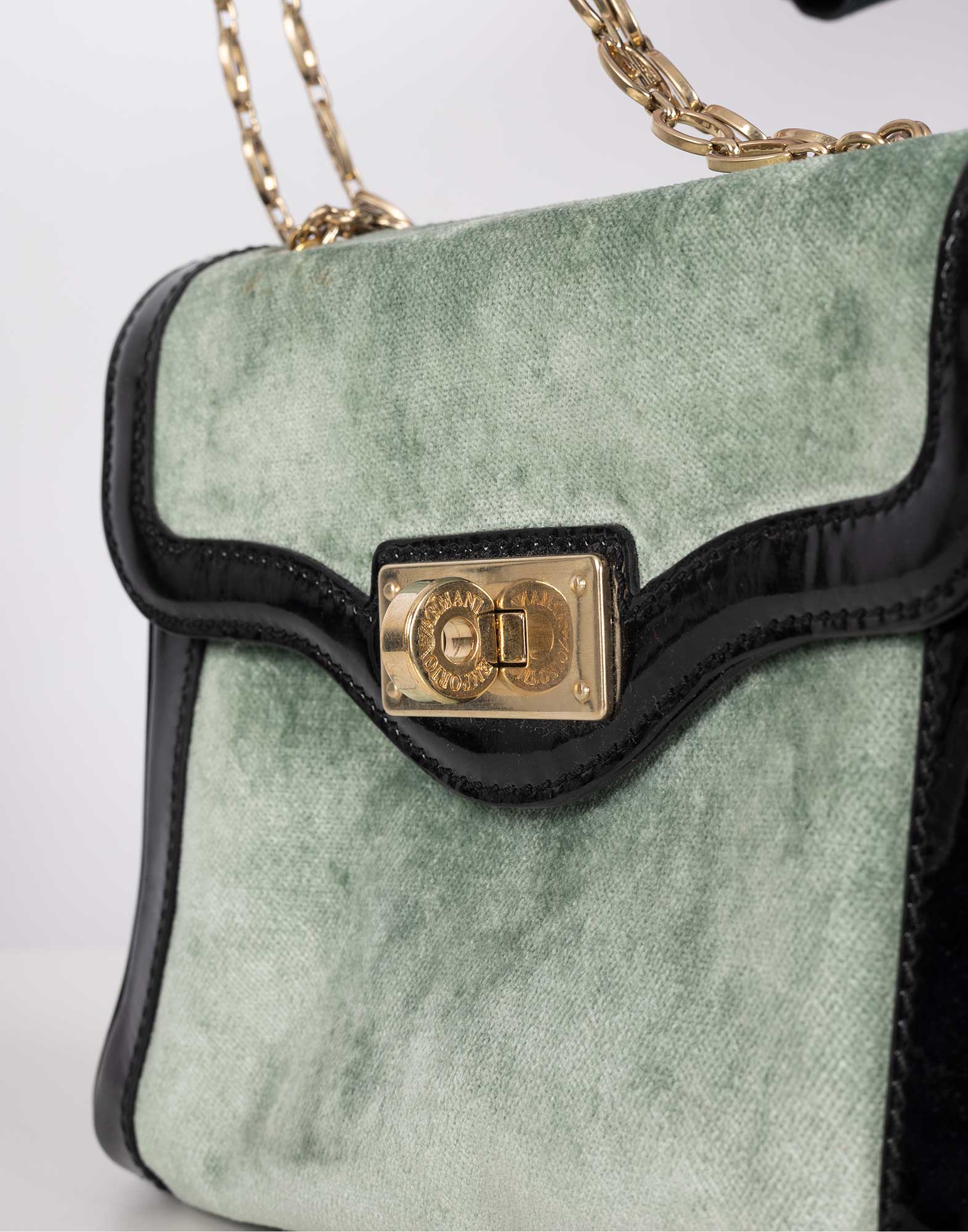Emporio Armani - Borsetta in velluto e vernice - immagine 8