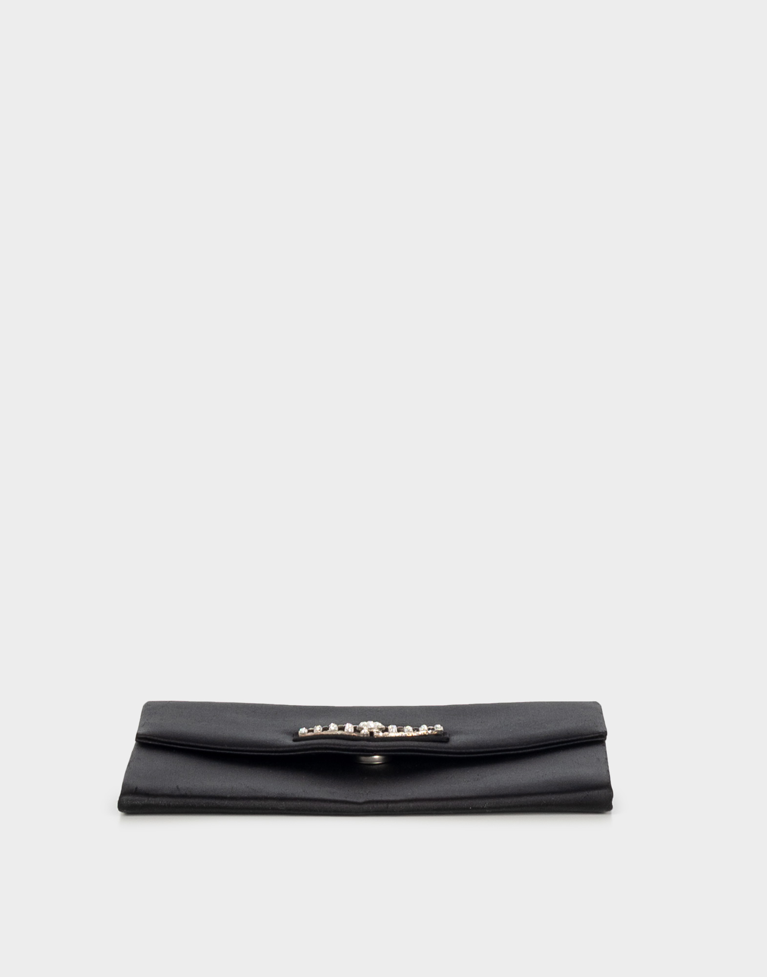 Christian Dior - Clutch nera in raso anni 70/80 - immagine 4