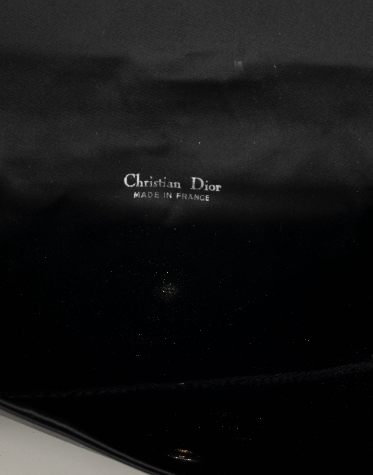Christian Dior - Clutch nera in raso anni 70/80 - immagine 7
