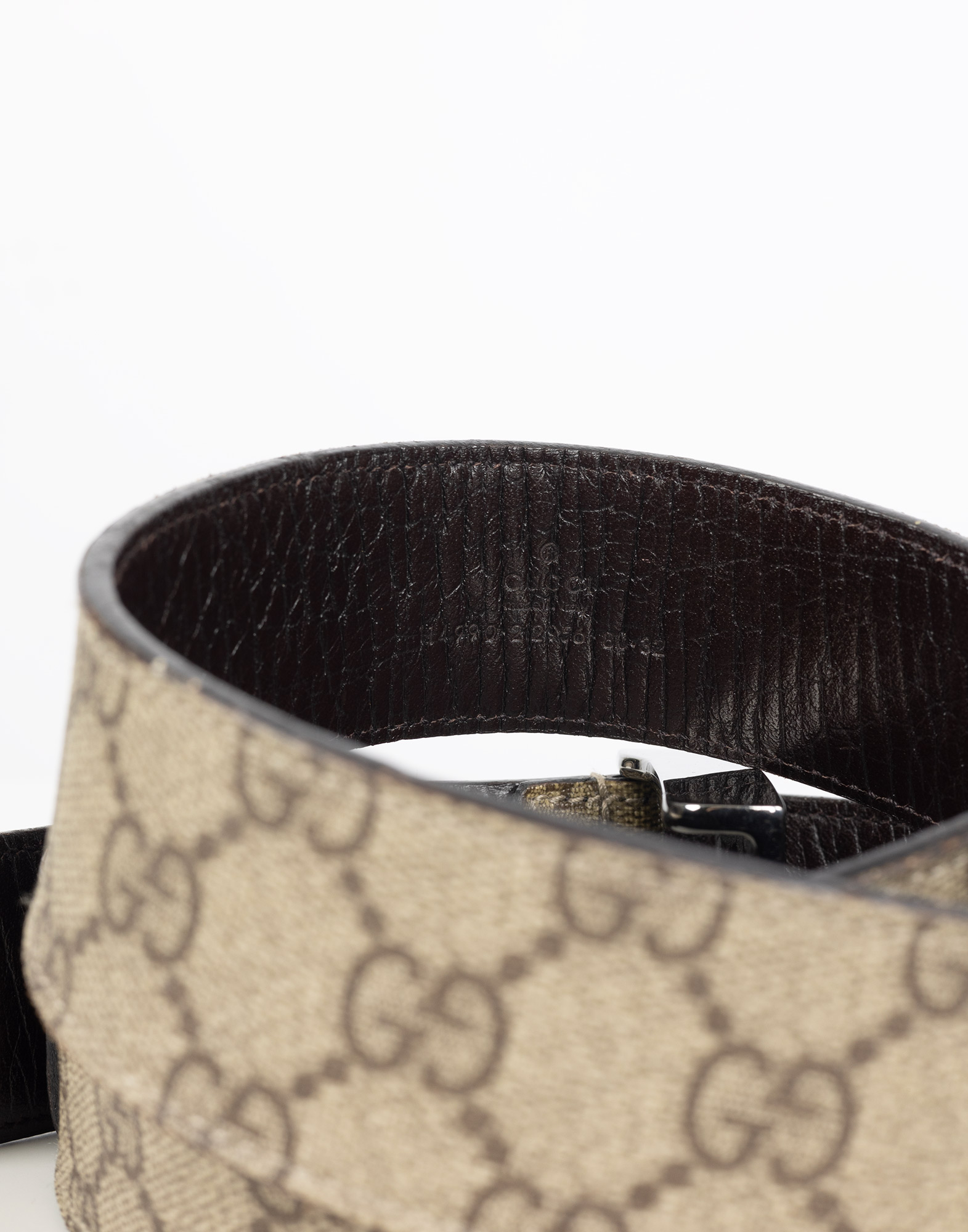 Gucci - Cintura in pelle beige con monogramma - immagine 4
