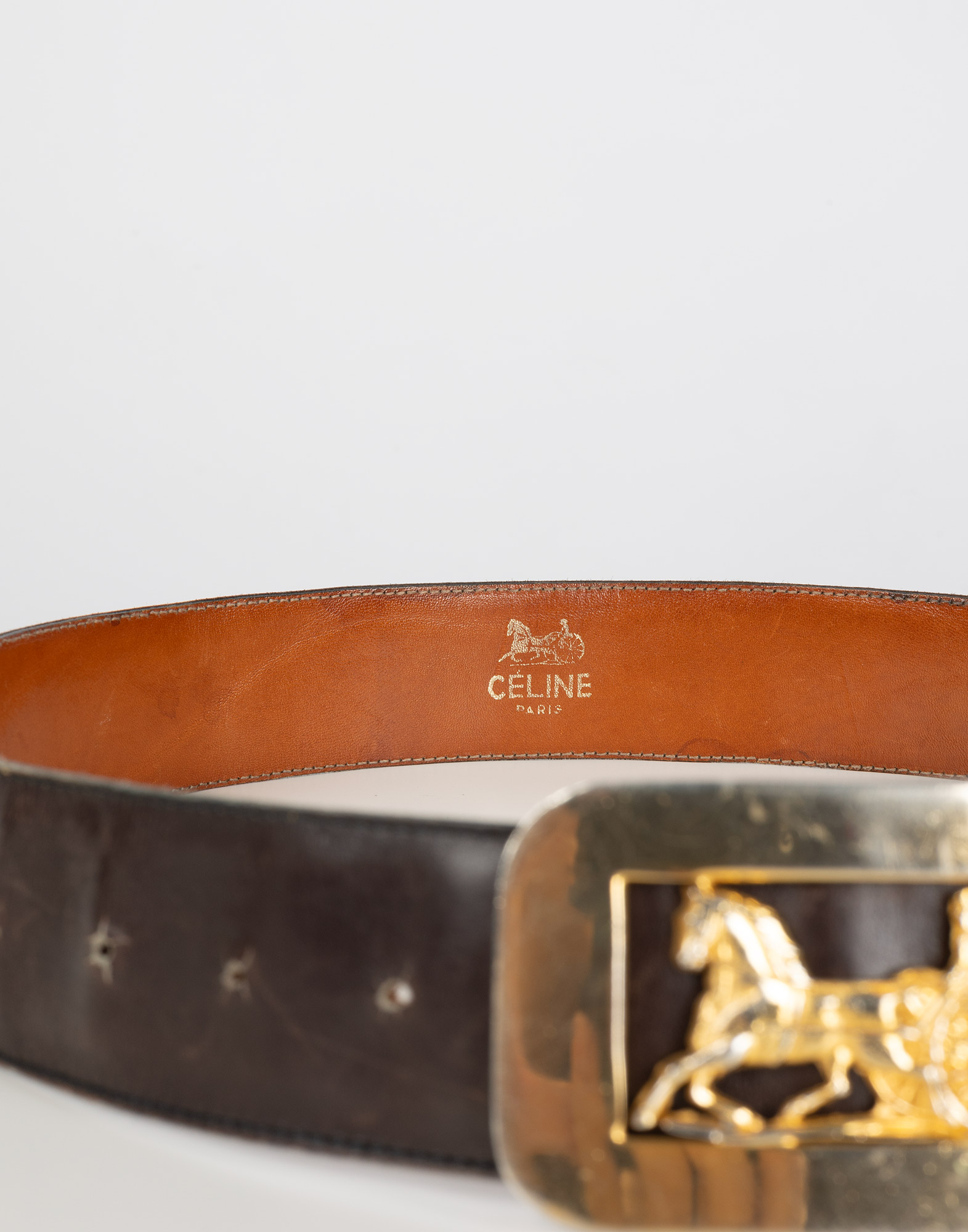 Celine - 80s brown belt - Image 3