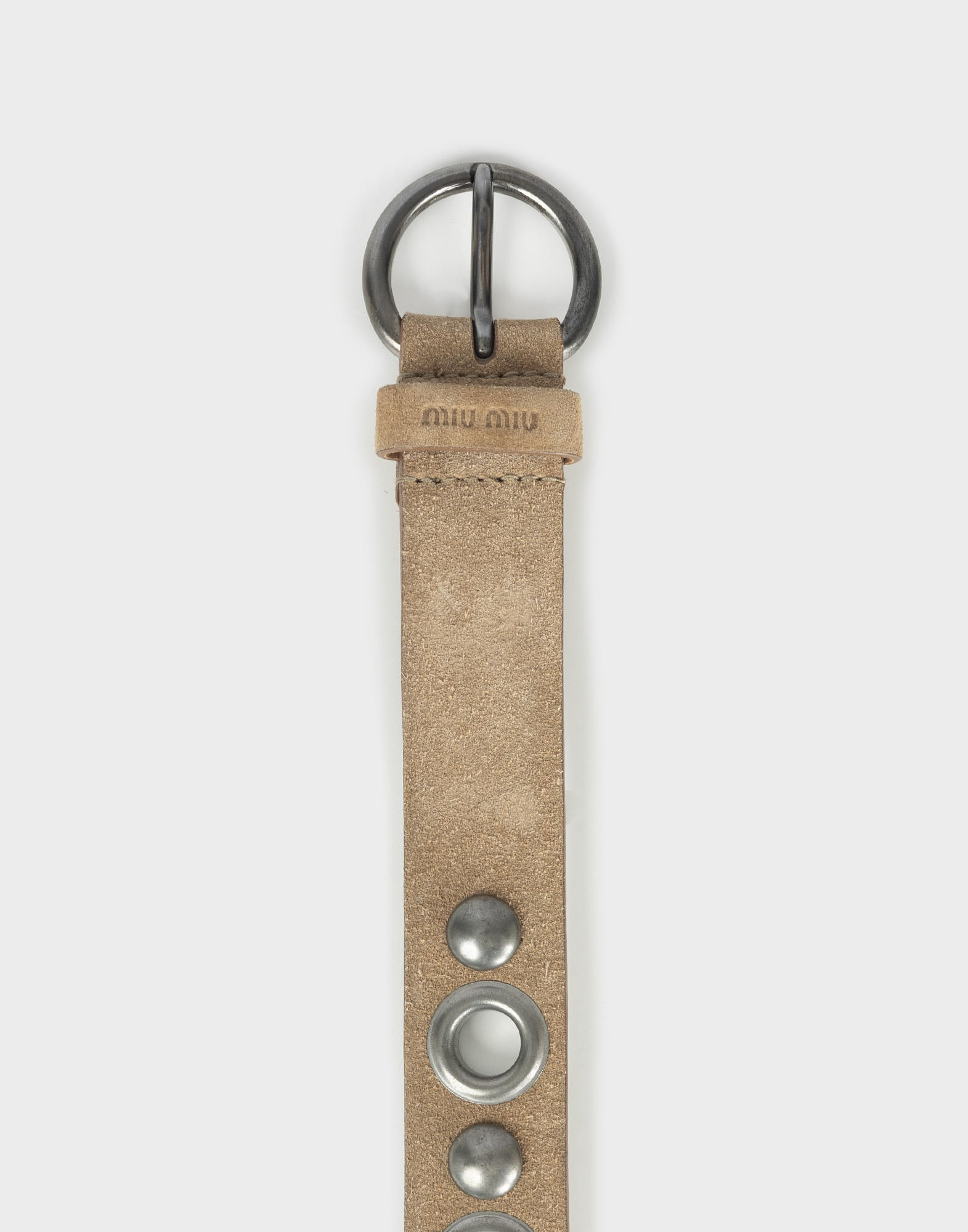 Miu Miu - Suede belt with studs - Image 3