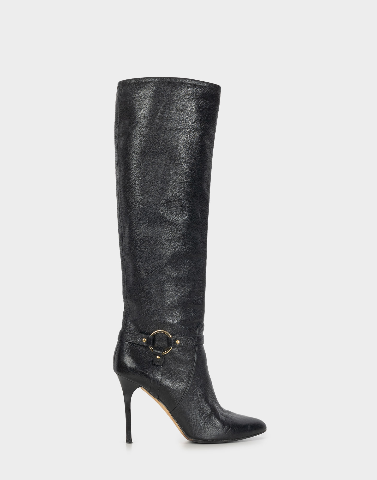 Jimmy Choo - Stivali neri in pelle con tacco