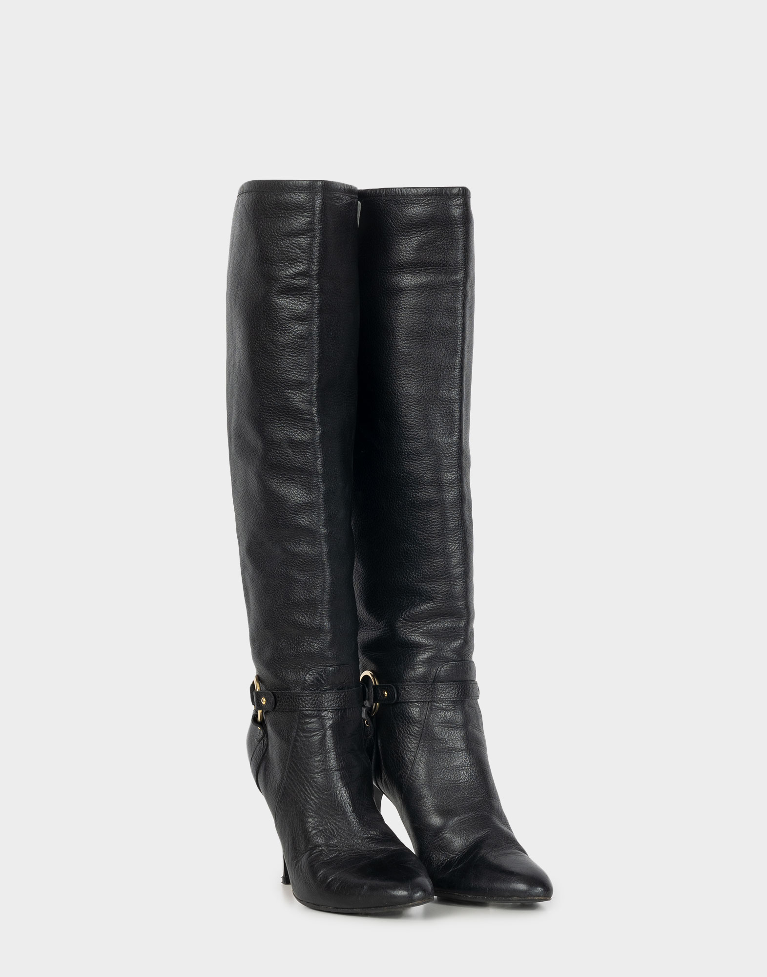 Jimmy Choo - Stivali neri in pelle con tacco - immagine 2