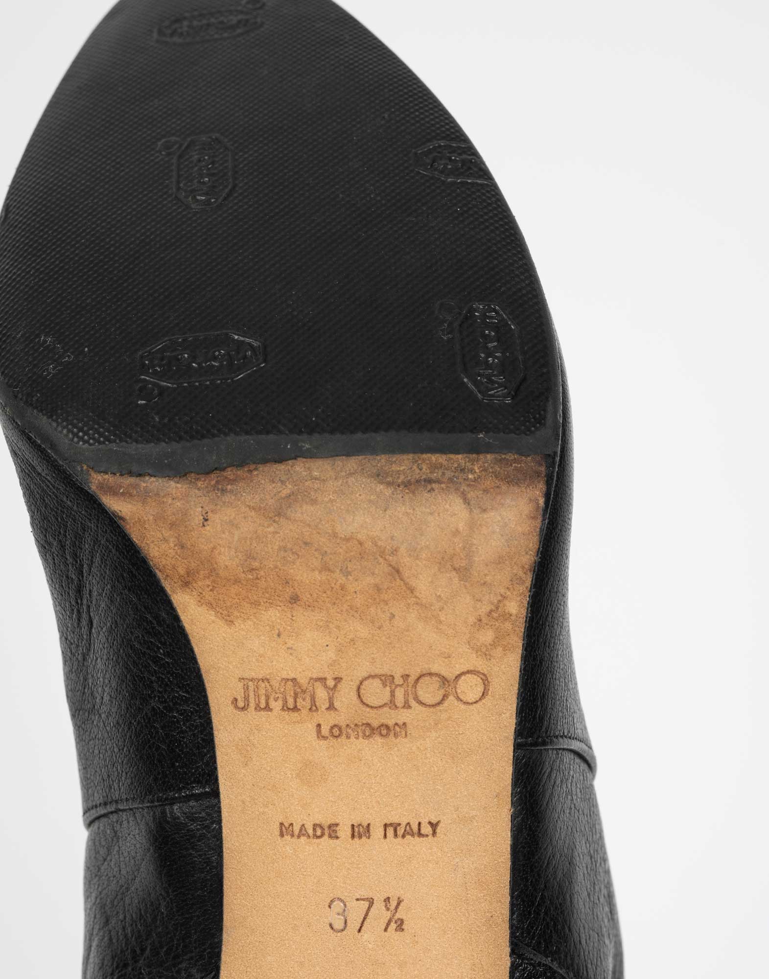 Jimmy Choo - Stivali neri in pelle con tacco - immagine 6