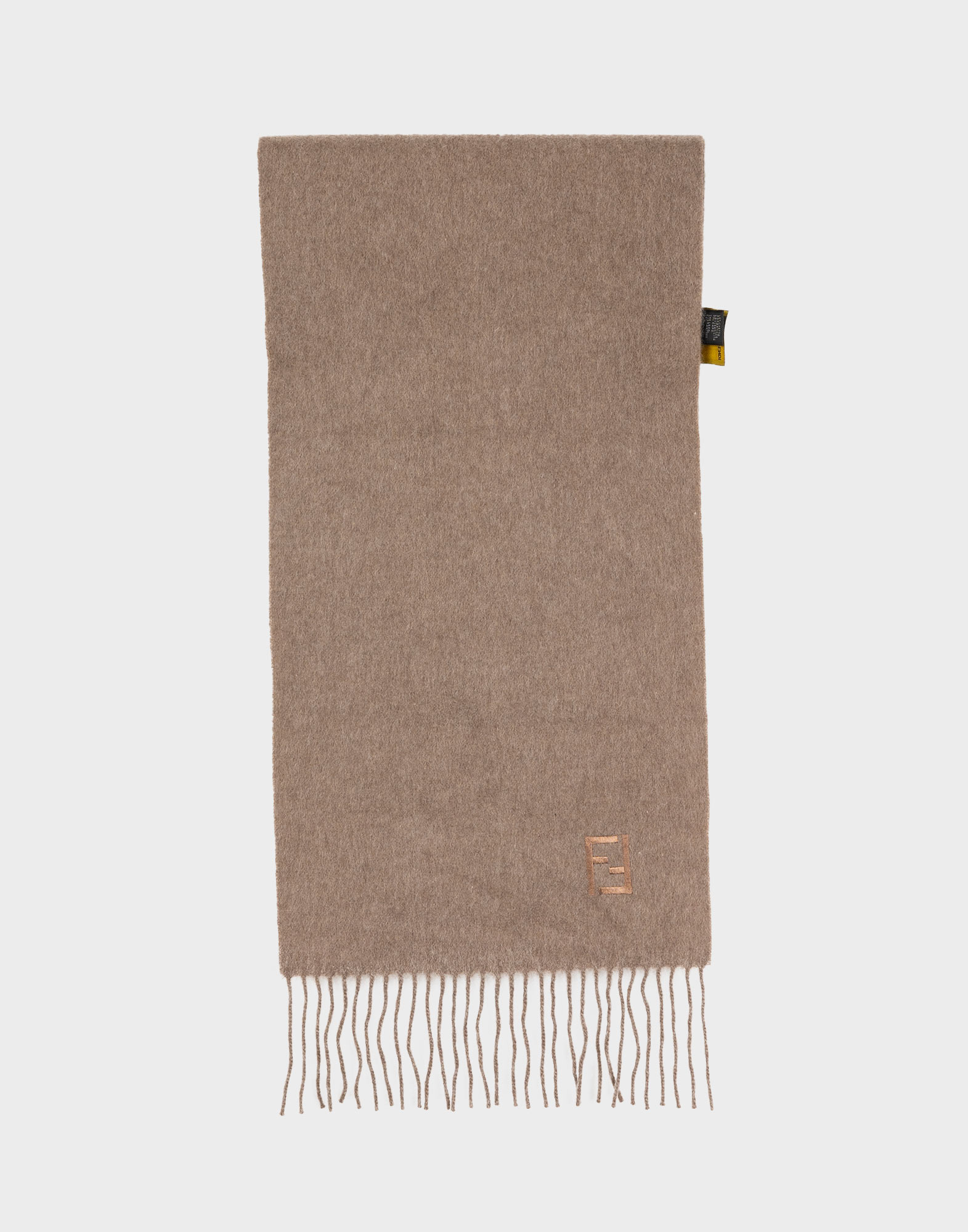Fendi - Sciarpa marrone in cashmere