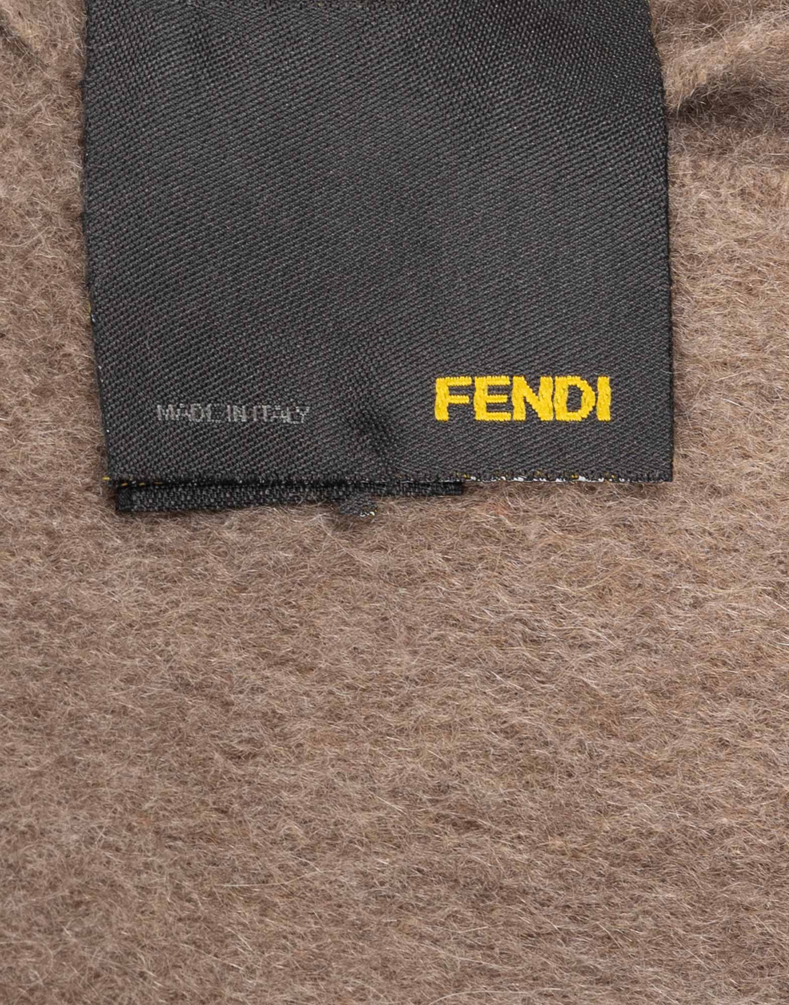 Fendi - Sciarpa marrone in cashmere - immagine 3