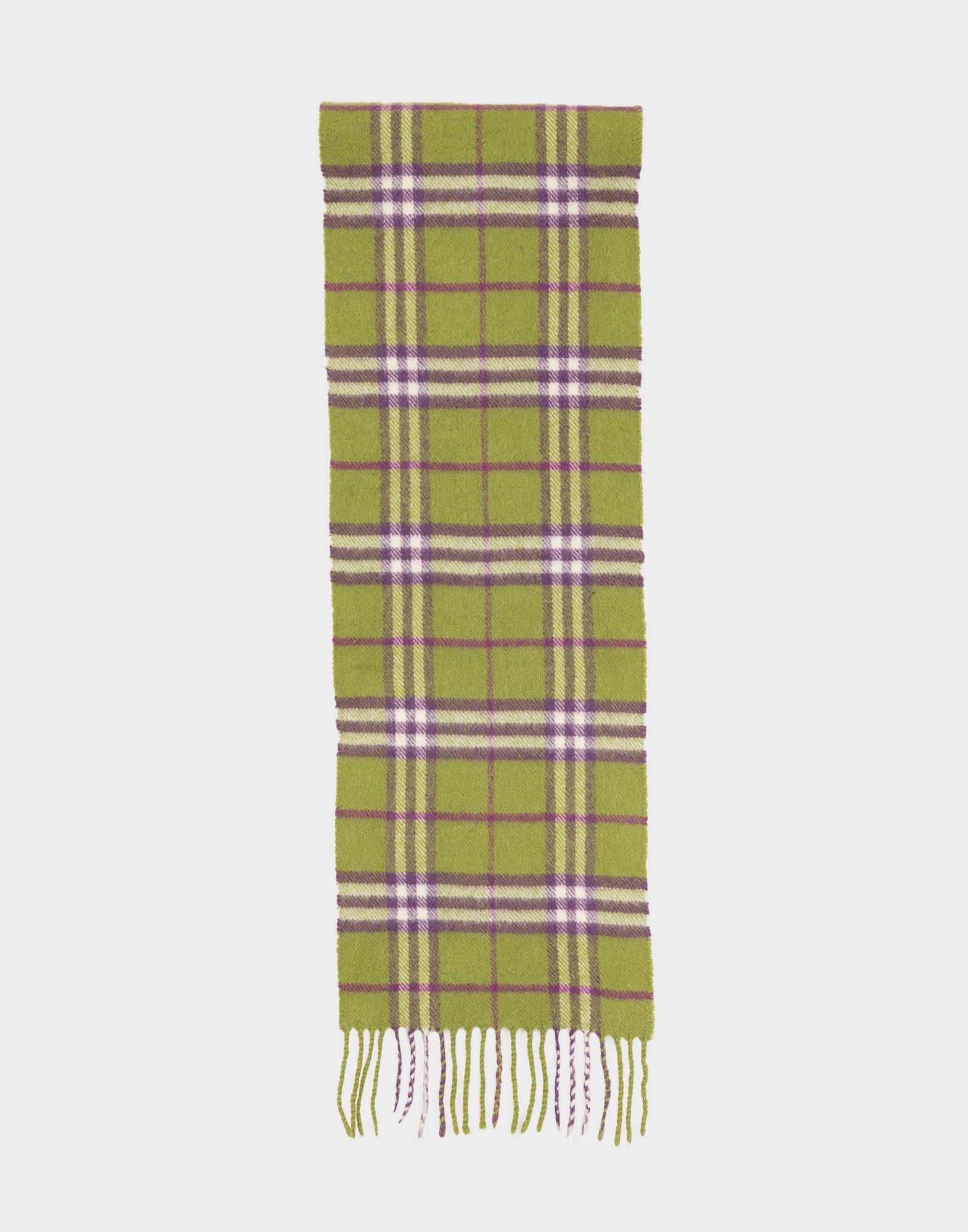 Burberry - Green and purple wool scarf