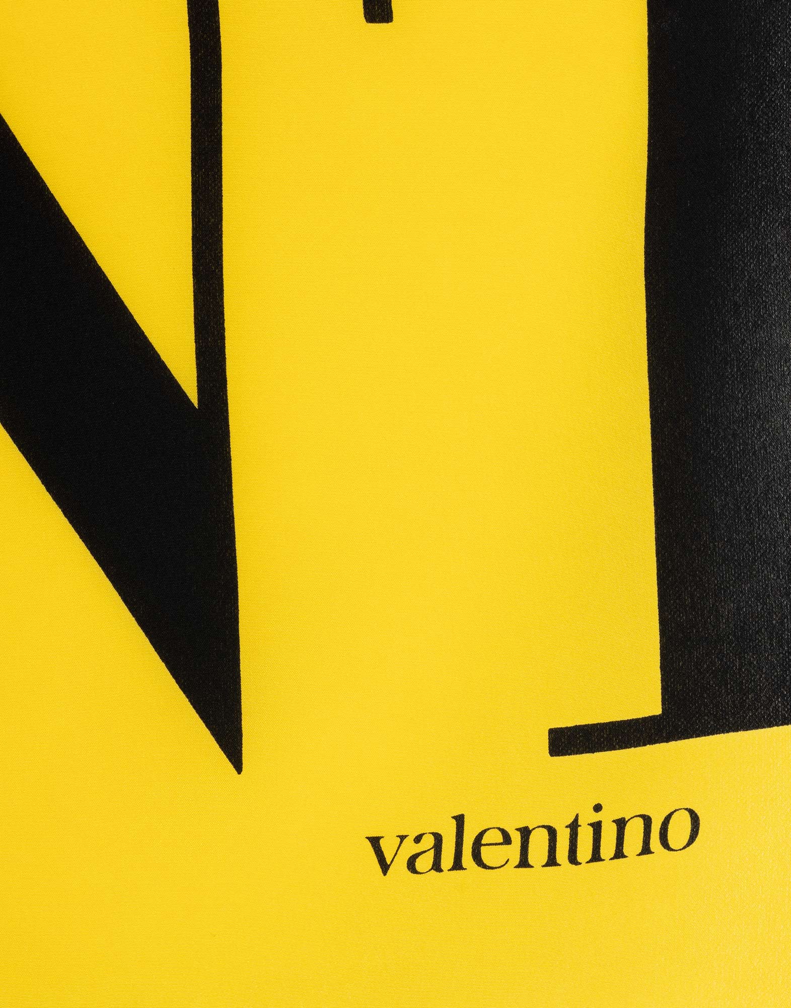 Valentino - Foulard in seta giallo e nero - immagine 2