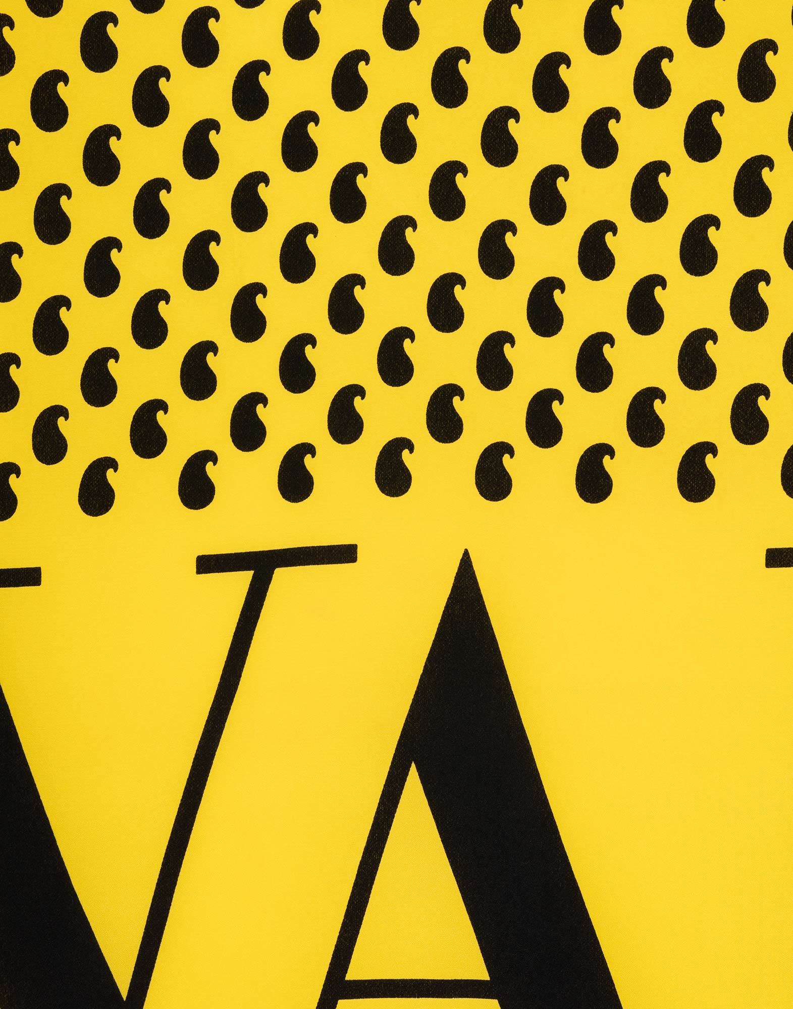 Valentino - Foulard in seta giallo e nero - immagine 3