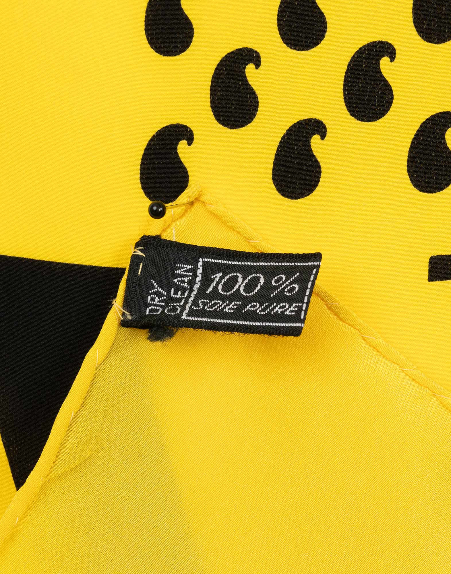 Valentino - Foulard in seta giallo e nero - immagine 4