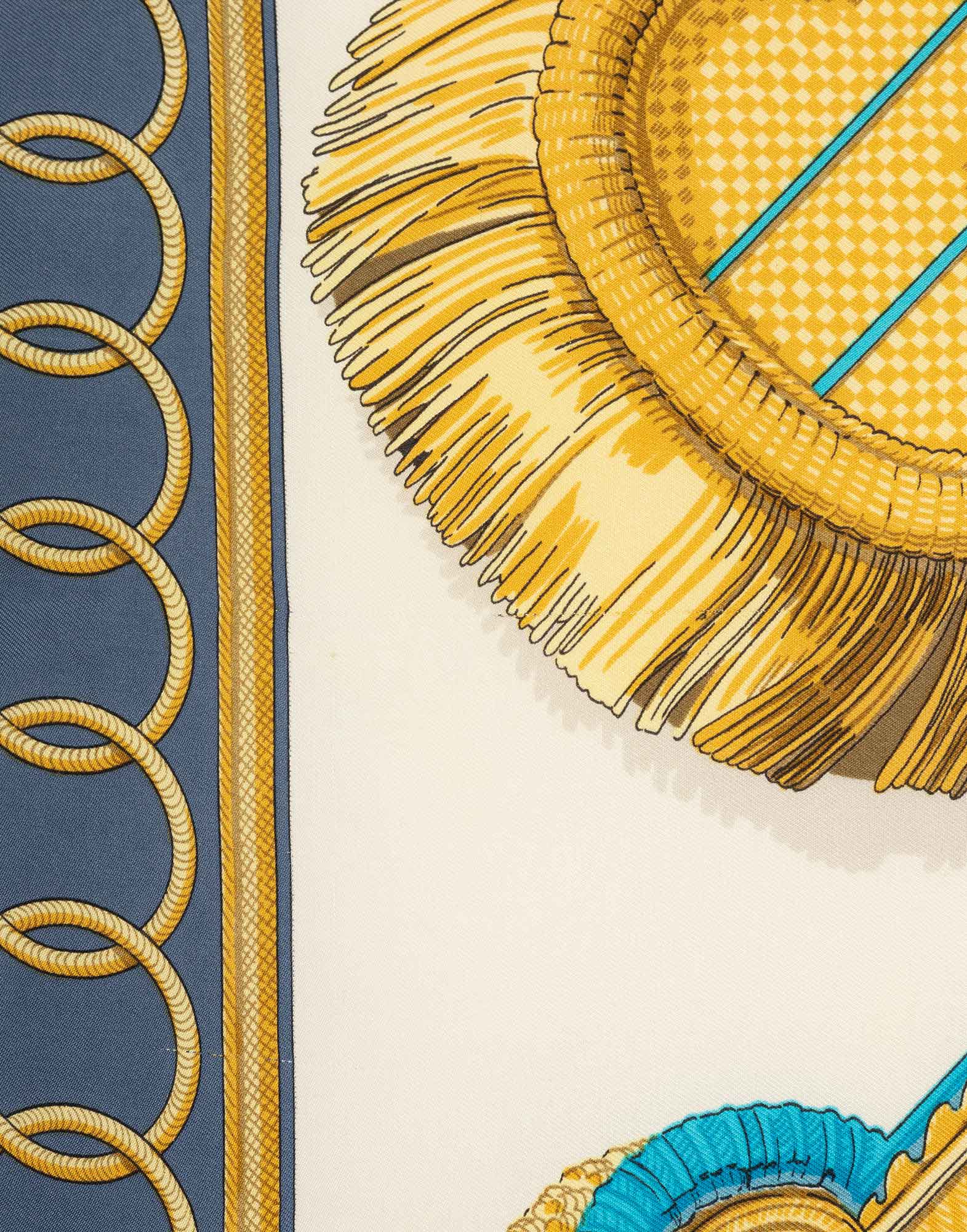 Hermes - Foulard 'Epaulettes' in seta anni '70 - immagine 5