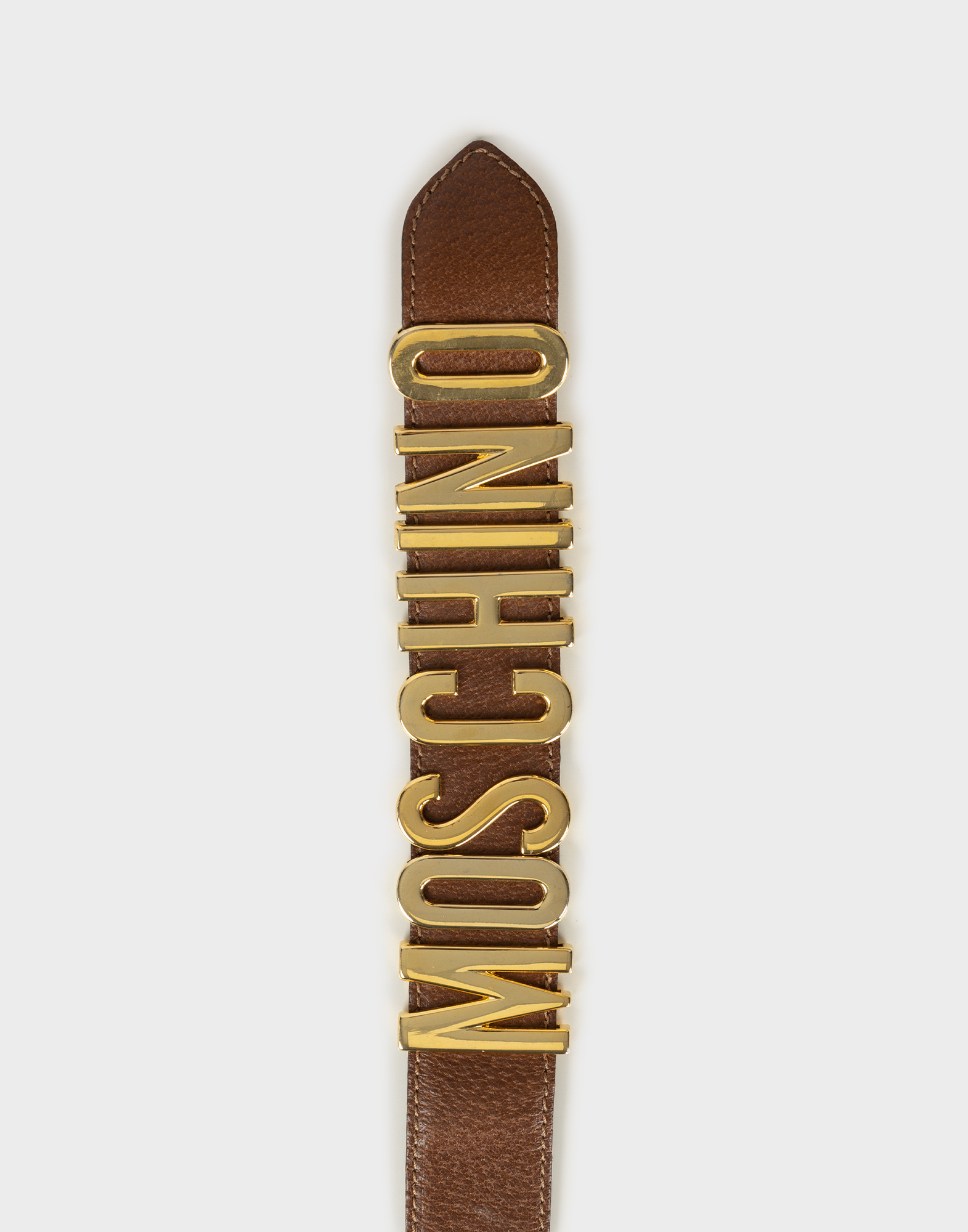 Moschino - Cintura marrone lettering - immagine 2