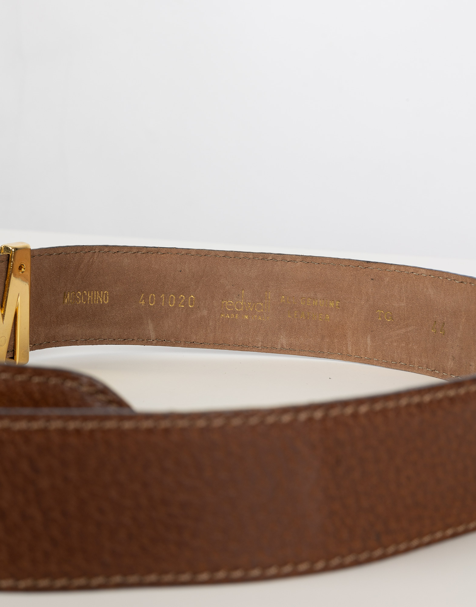 Moschino - Cintura marrone lettering - immagine 3