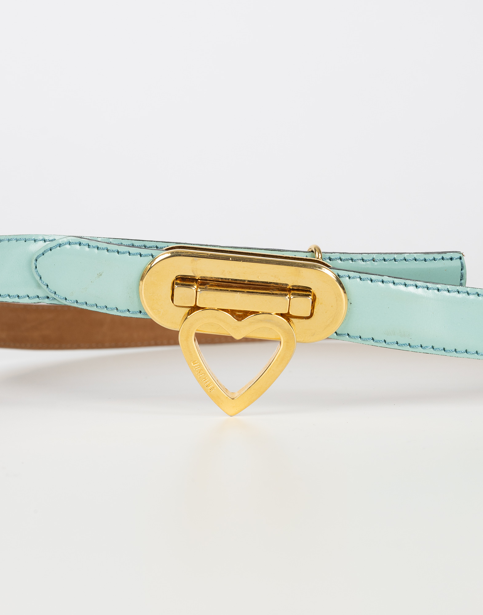 Moschino - Cintura azzurra in pelle - immagine 3