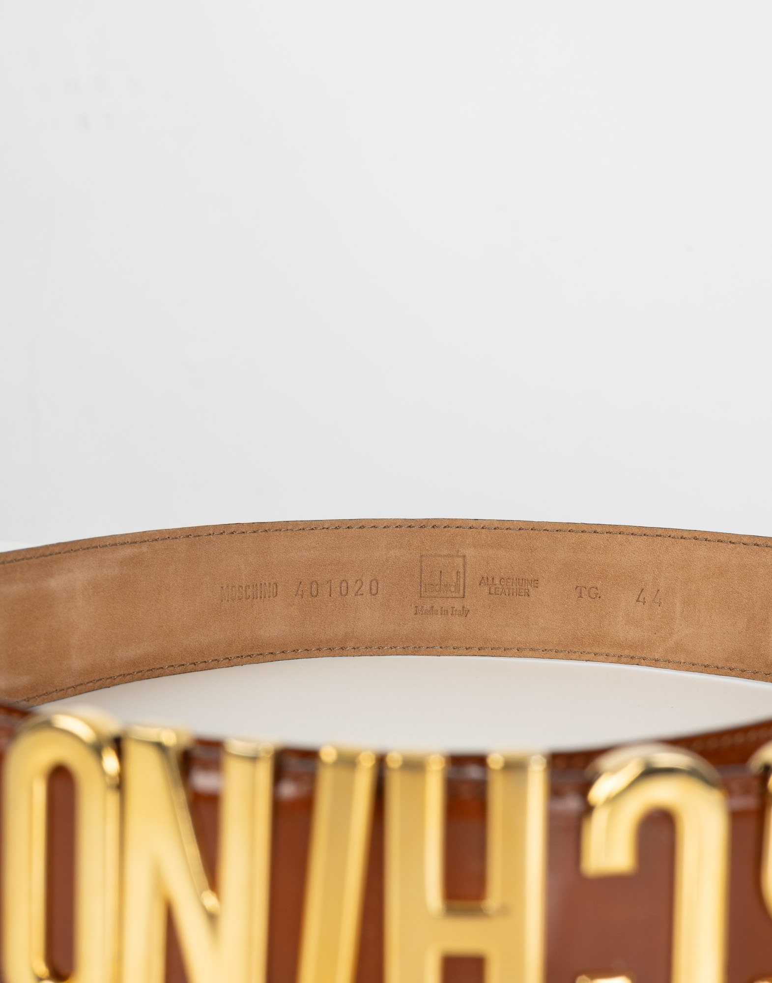 Moschino - Cintura in pelle lettering dorato - immagine 3