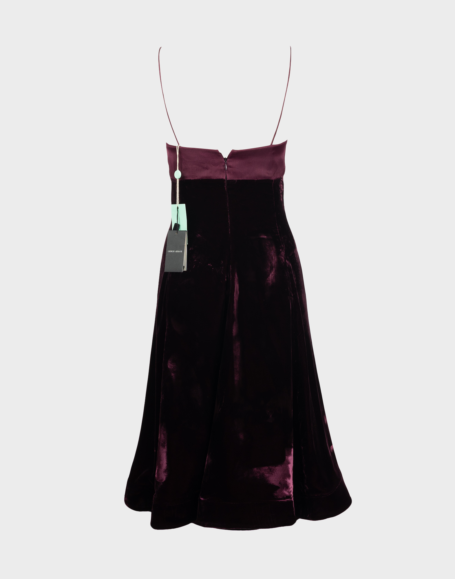 Giorgio Armani - Minidress bordeaux in velluto - immagine 2