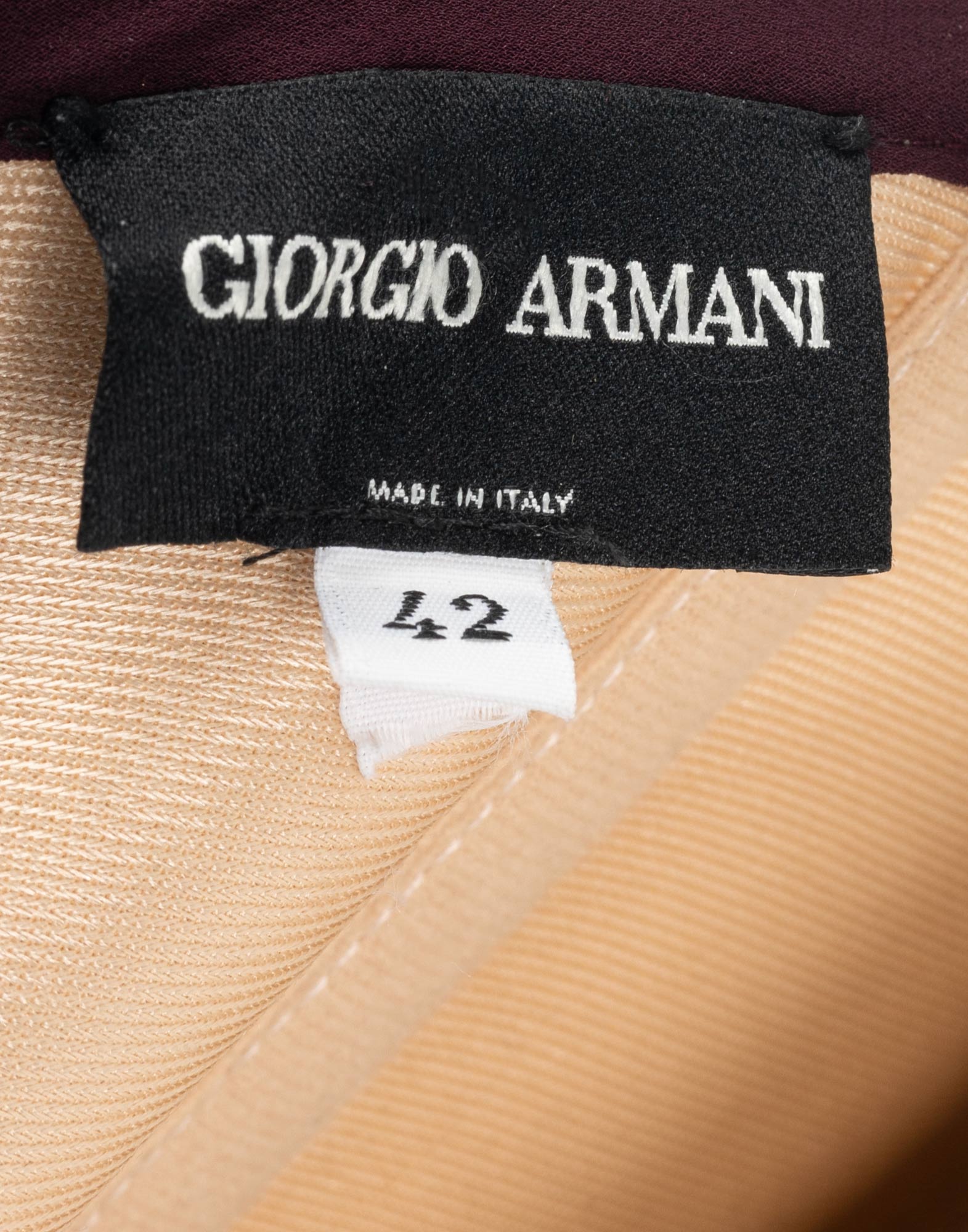 Giorgio Armani - Minidress bordeaux in velluto - immagine 3
