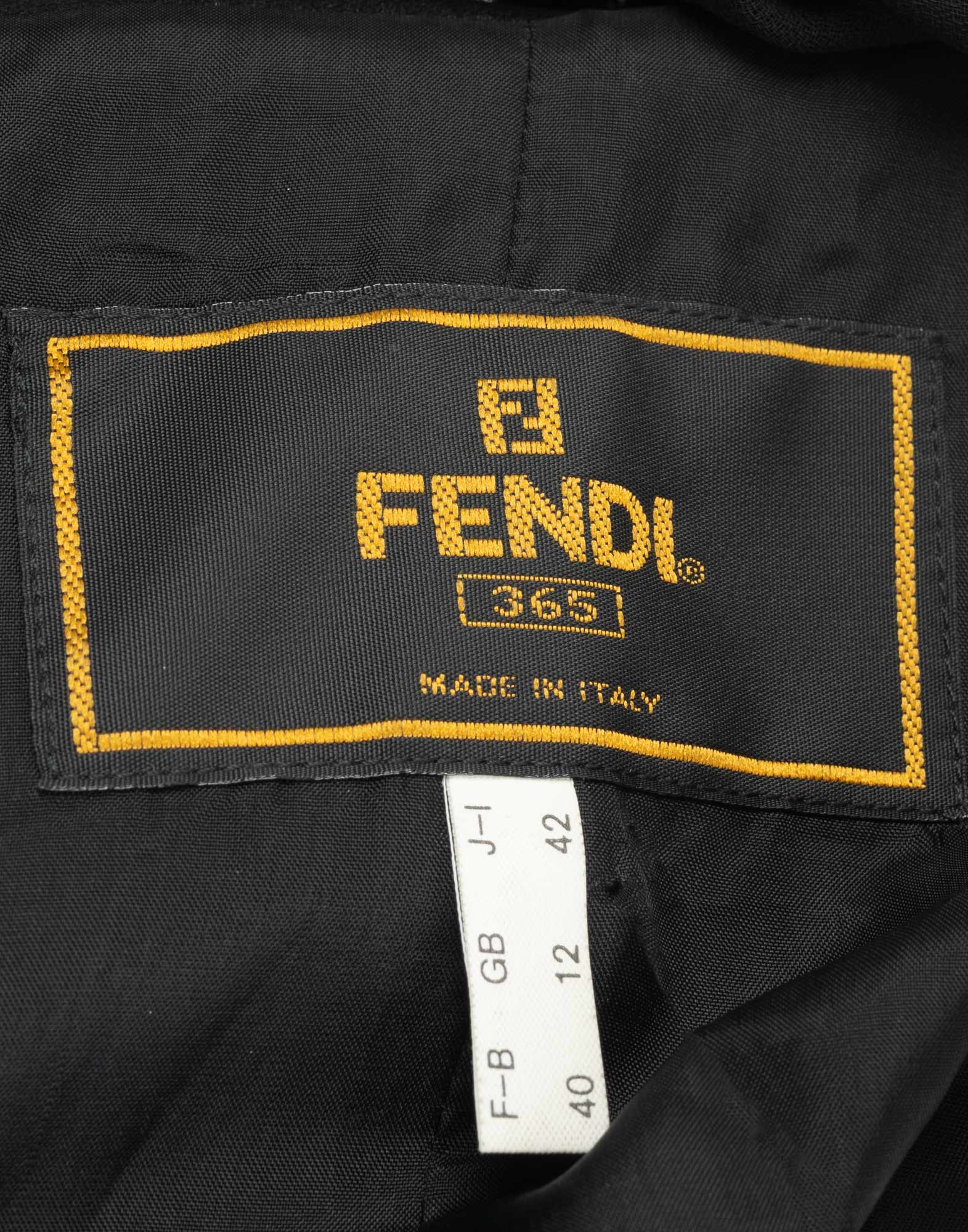 Fendi - Vestito nero in velluto anni 90 - immagine 3