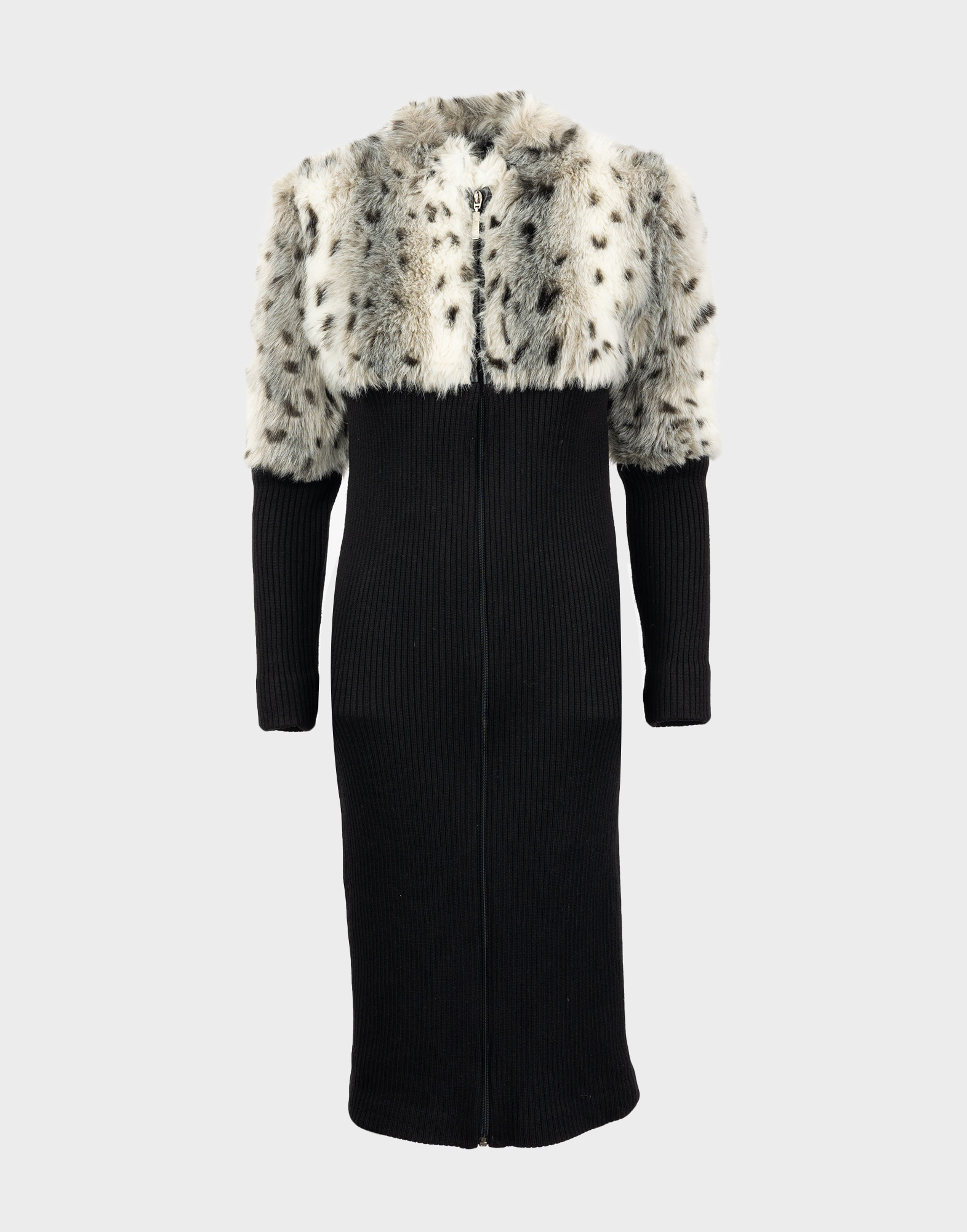 Gai Mattiolo - Vestito stretch con pelliccia