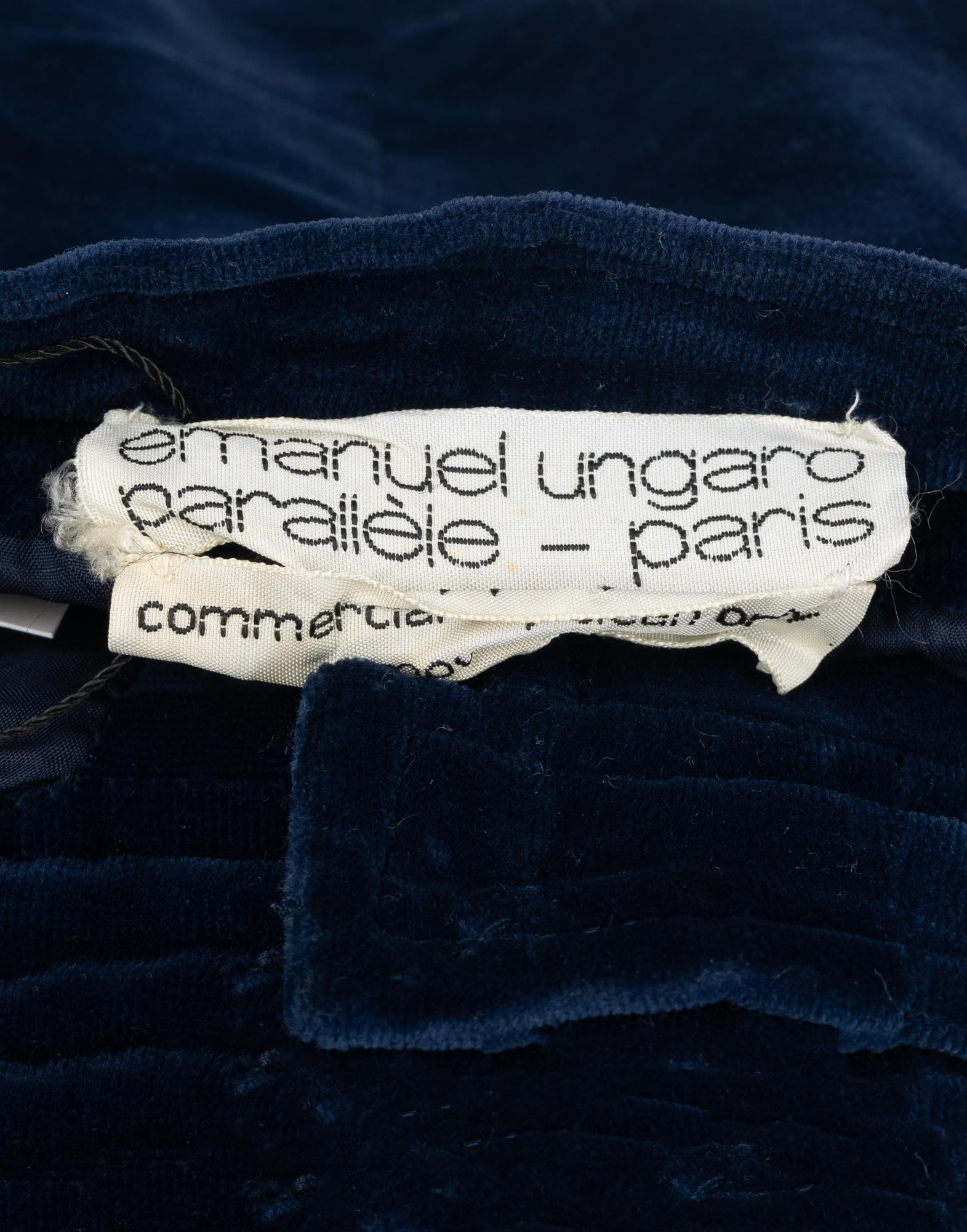 Emanuel Ungaro - Gonna blu in velluto anni '70 - immagine 3