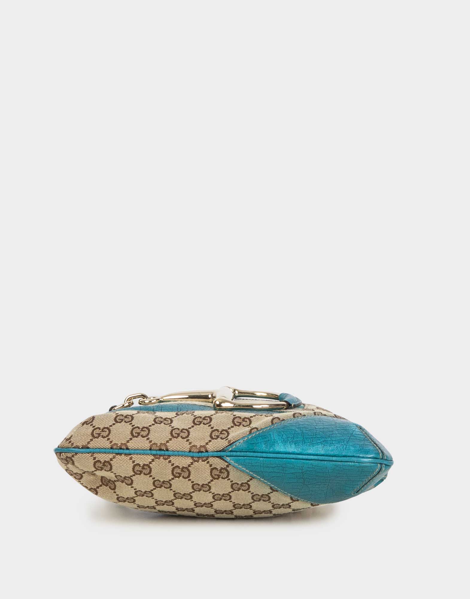 Gucci - Borsello beige e azzurro GG - immagine 5