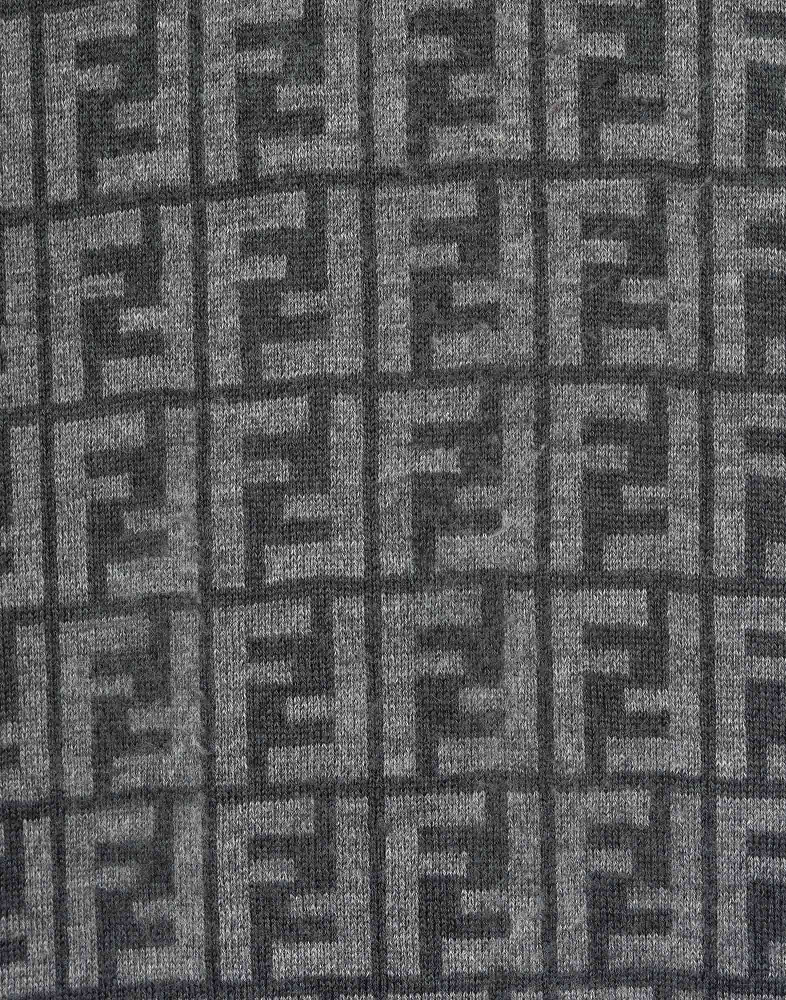 Fendi - Sciarpa FF grigia - immagine 2