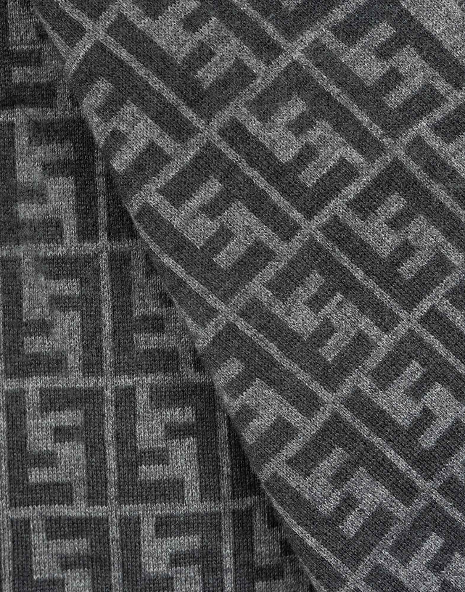 Fendi - Sciarpa FF grigia - immagine 4