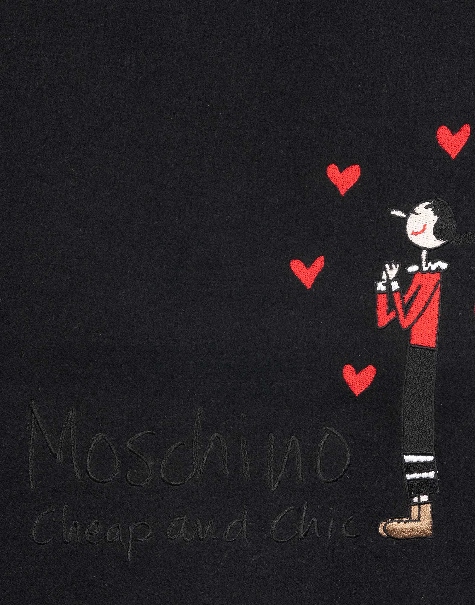 Moschino Cheap and Chic - Sciarpa nera in lana - immagine 2