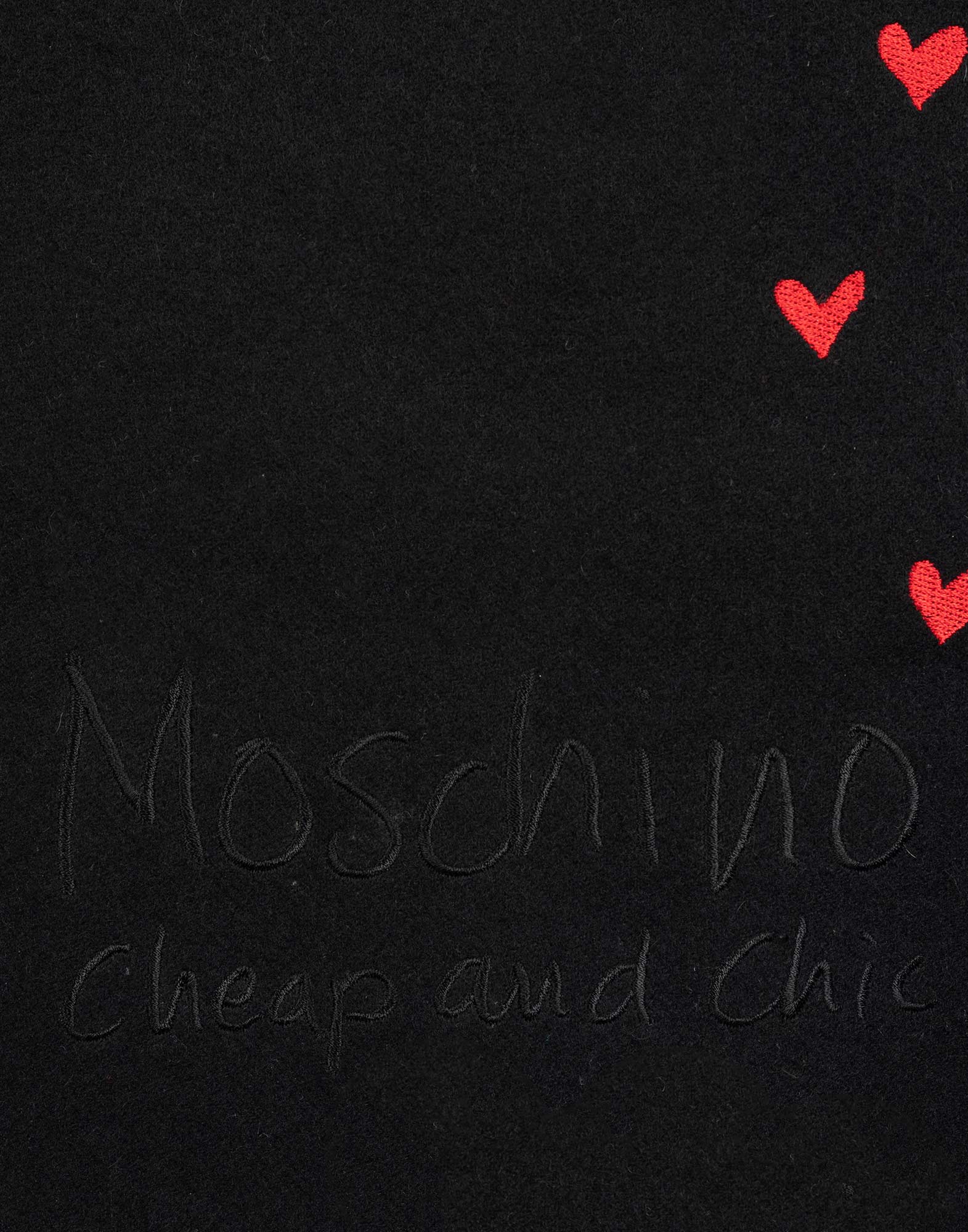 Moschino Cheap and Chic - Sciarpa nera in lana - immagine 3