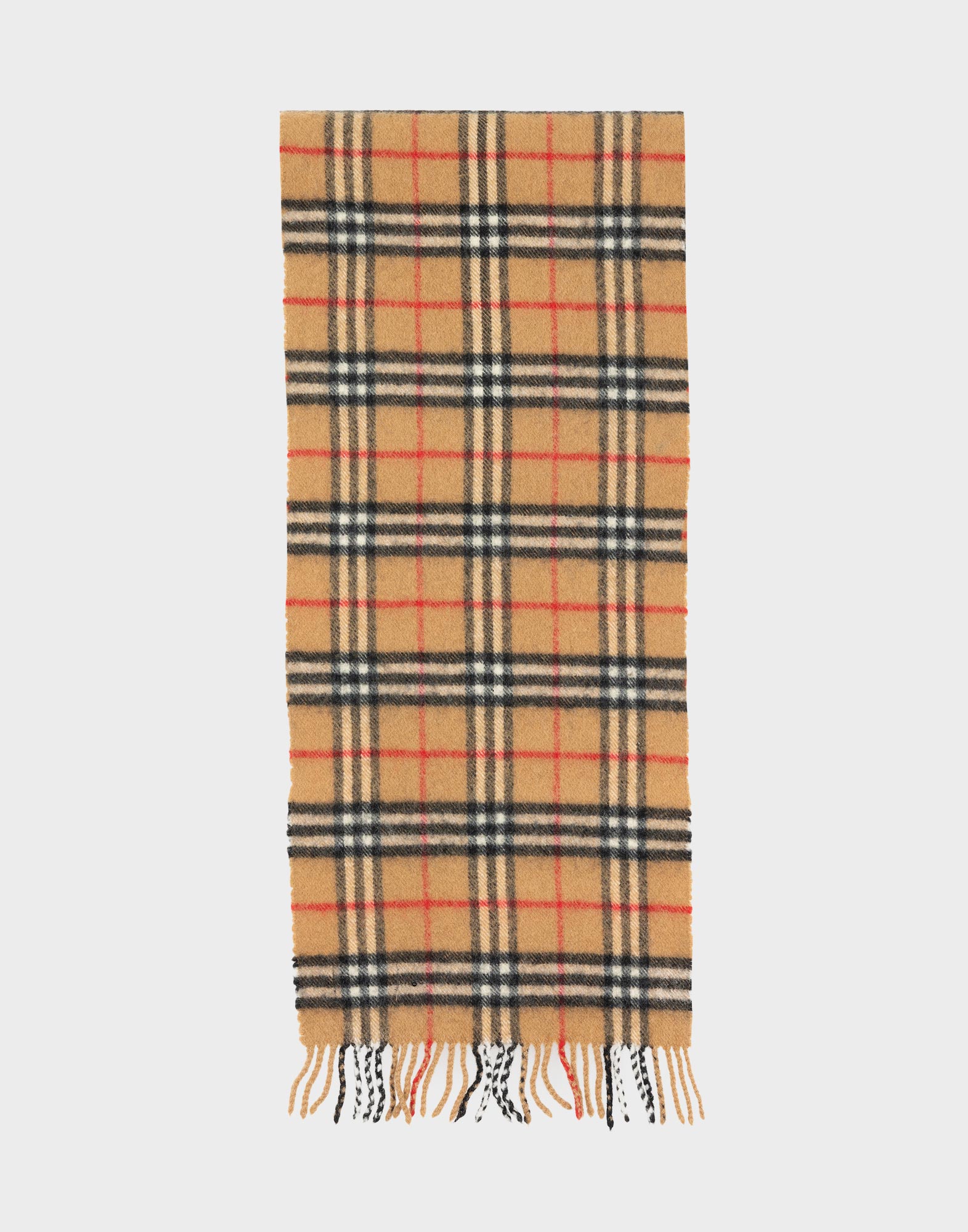Burberrys - Beige tartan wool scarf