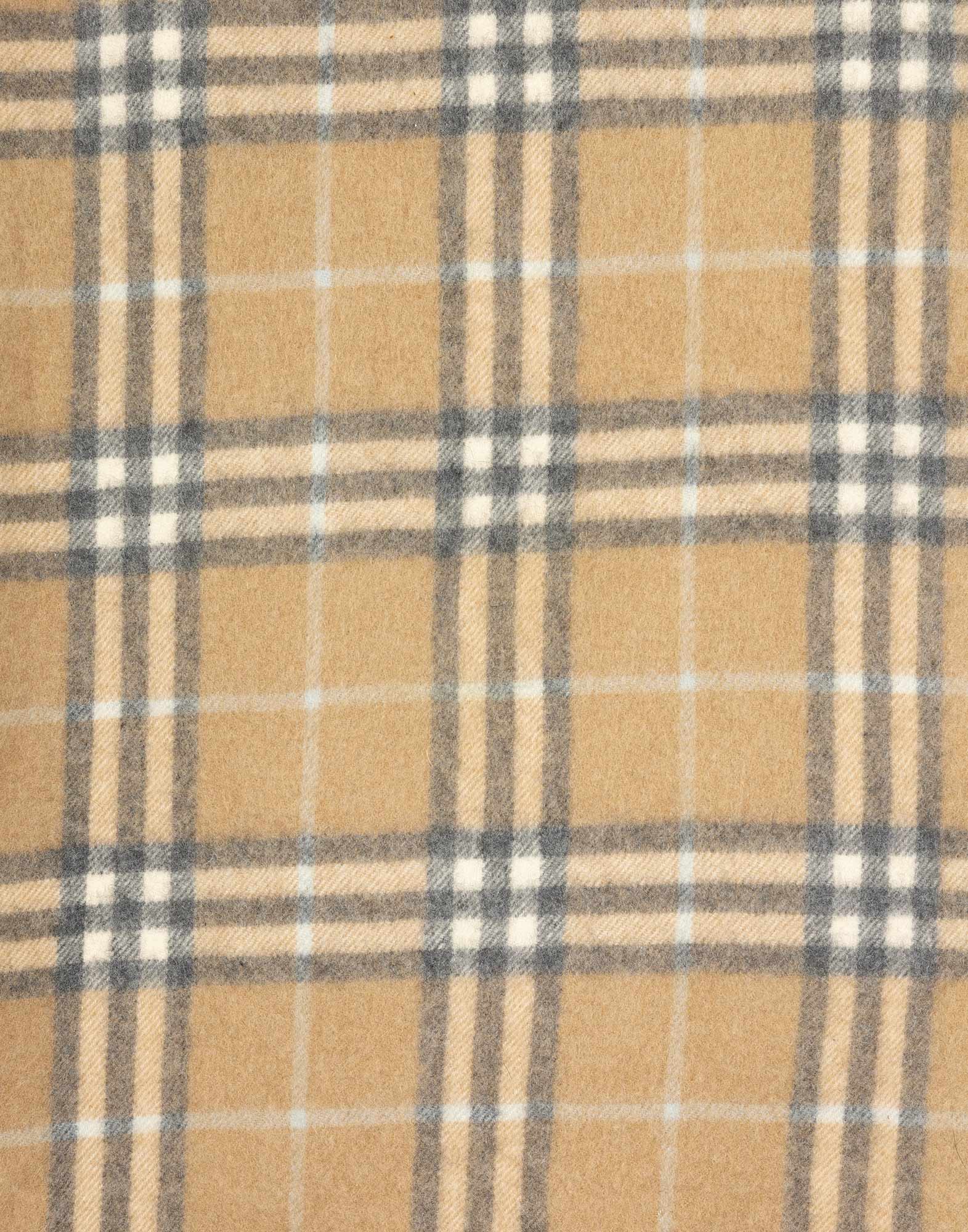Burberry - Sciarpa tartan beige in cashmere - immagine 2