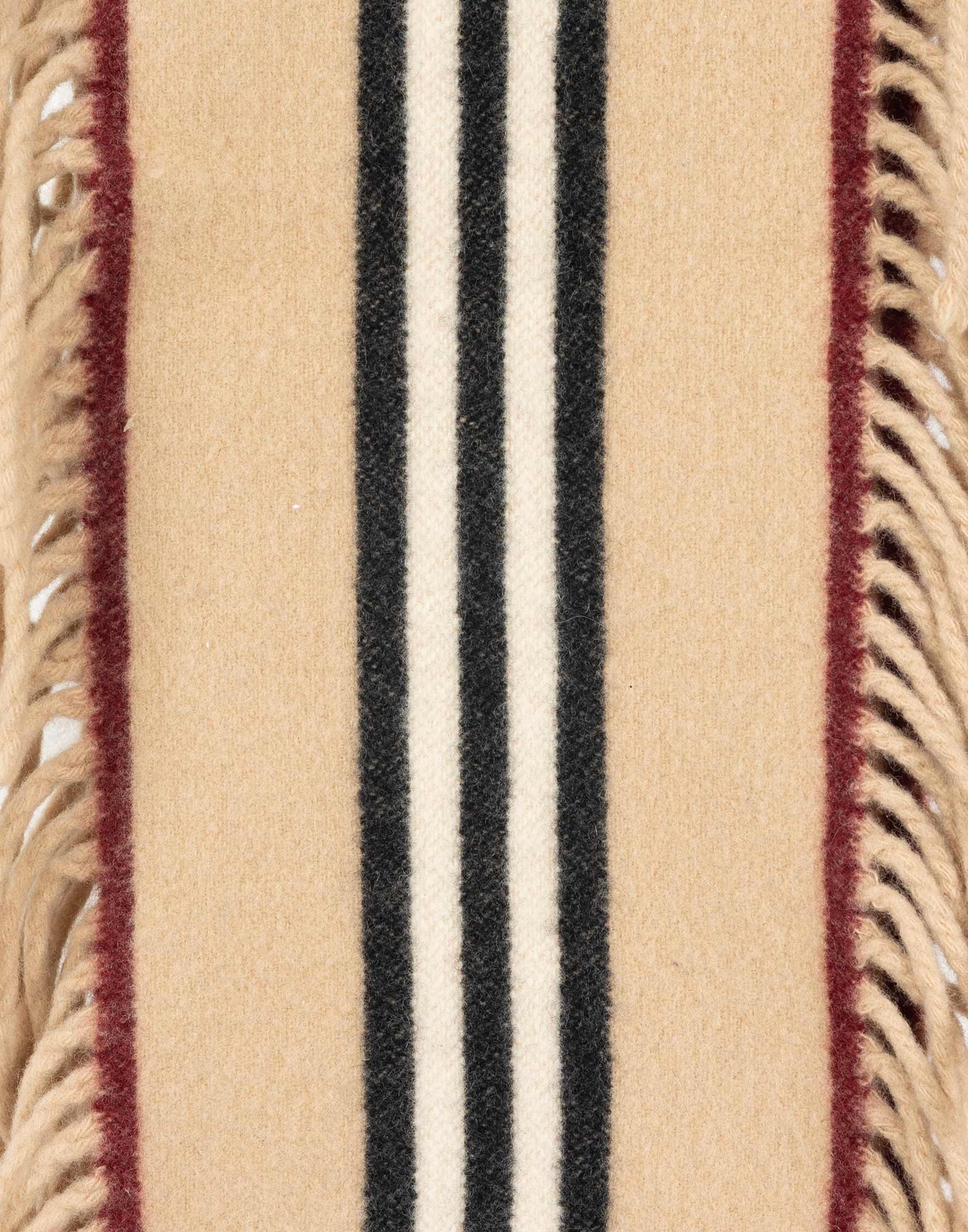 Burberry - Sciarpa beige con frange - immagine 2