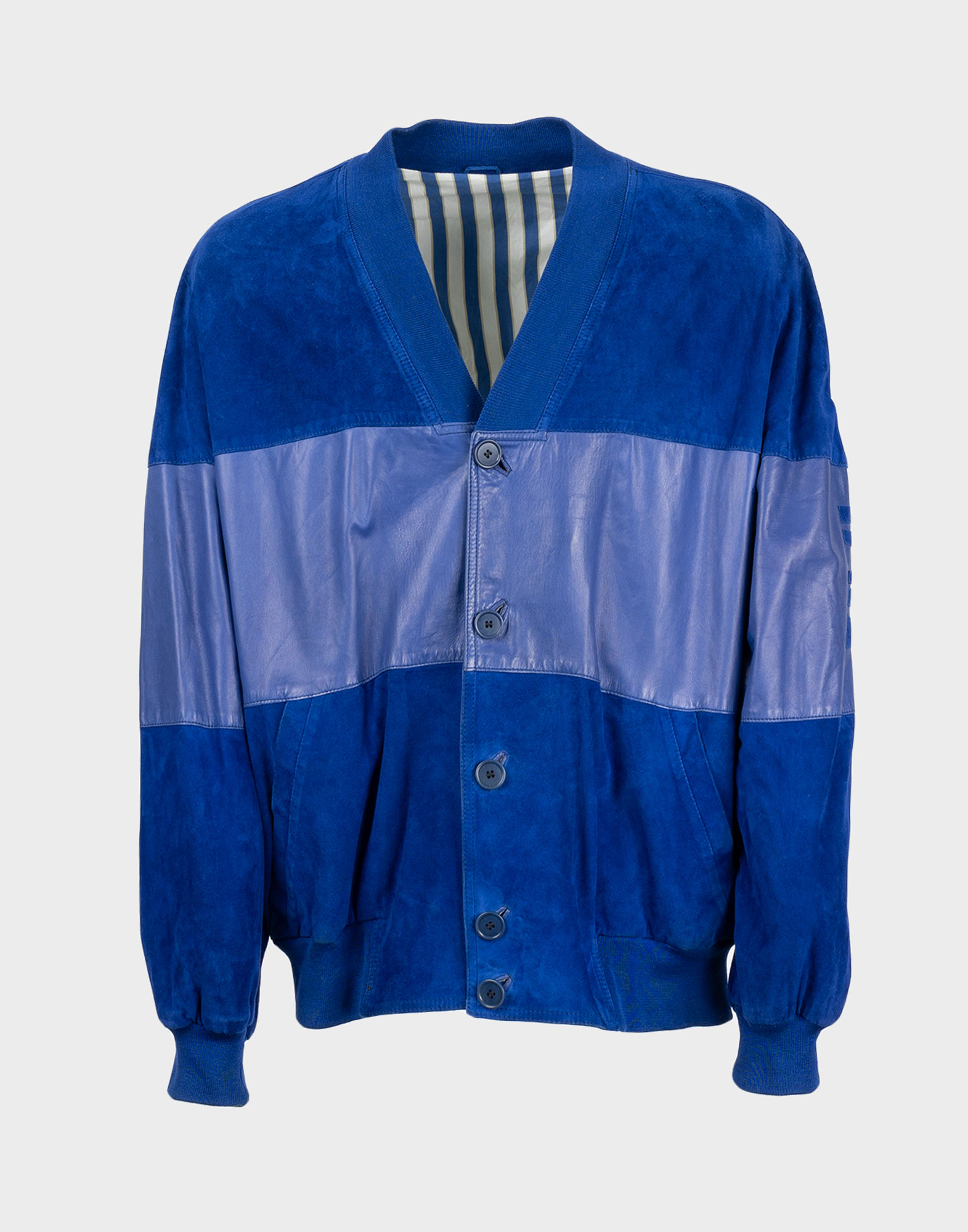 men's blue cardigan jacket