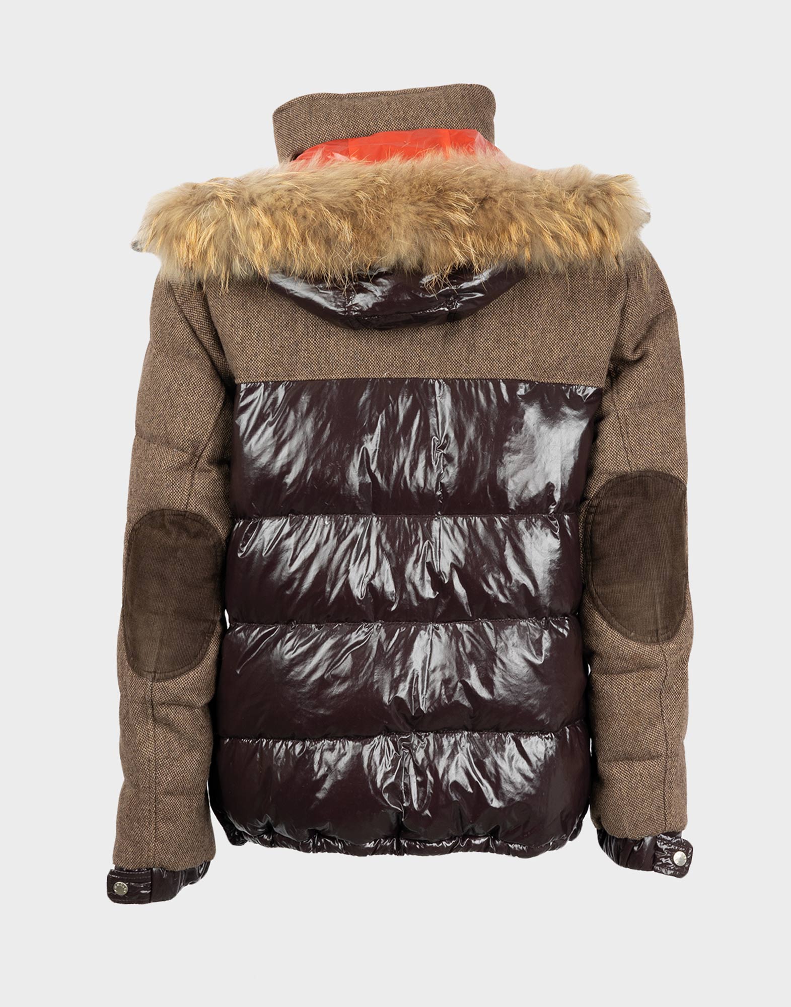 Moncler - Giubbotto marrone in tessuto e nylon - immagine 2